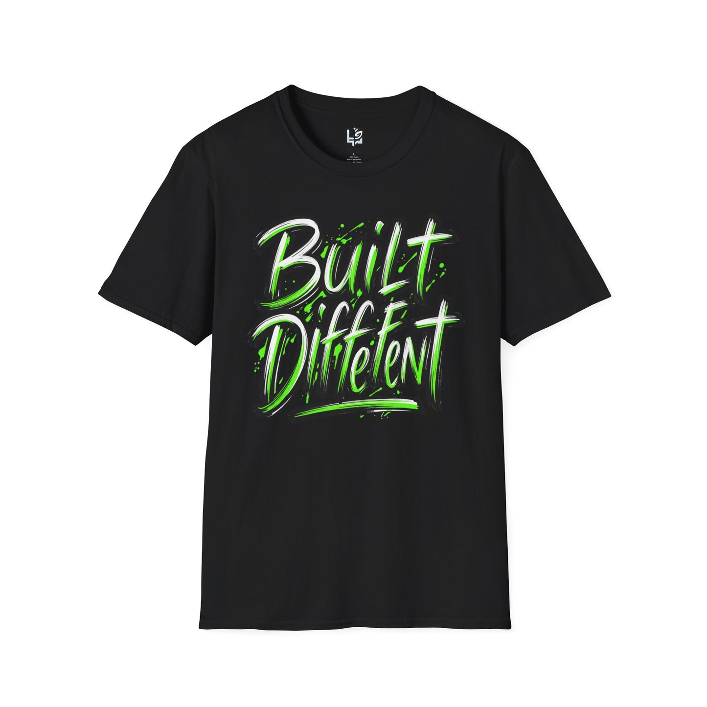 Built Different T-Shirt — Bold Neon Graffiti Tee