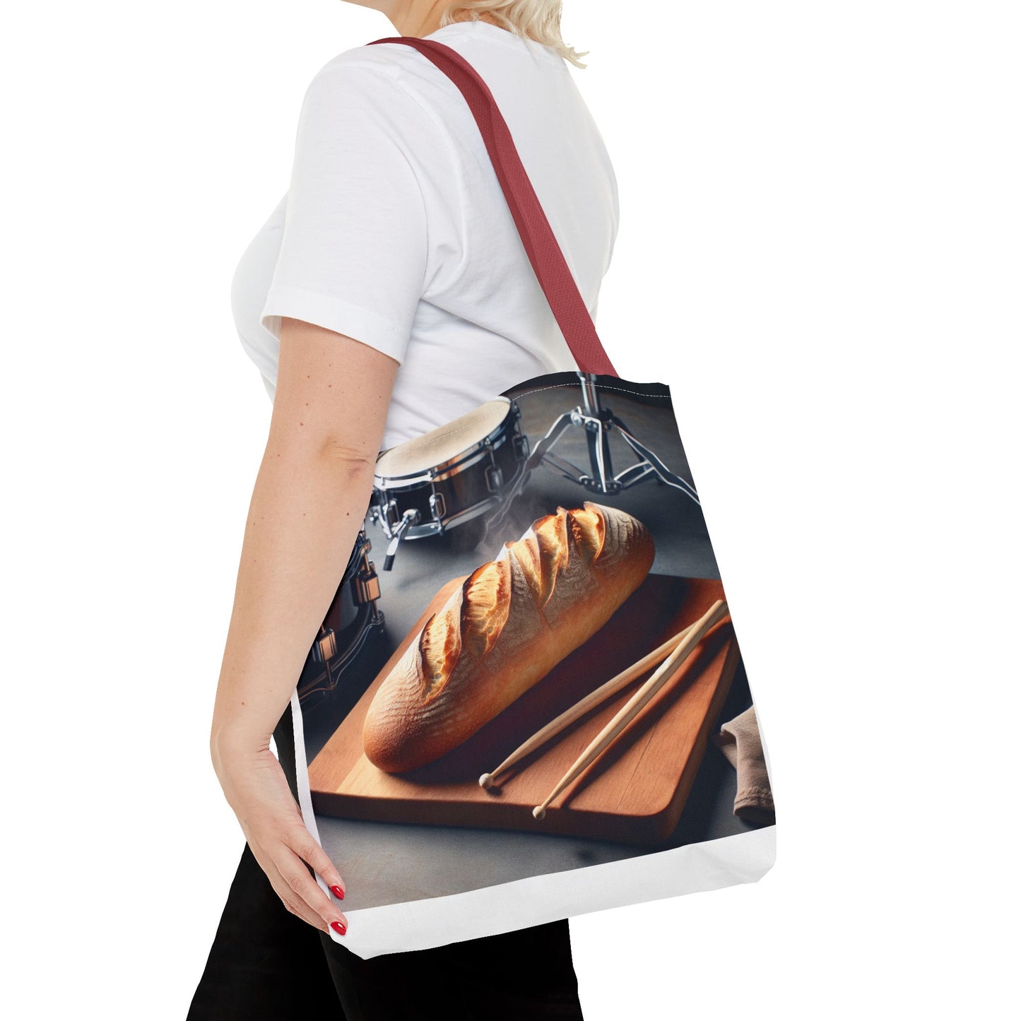Bread & Drums Tote Bag – Perfect for Food Lovers & Musicians