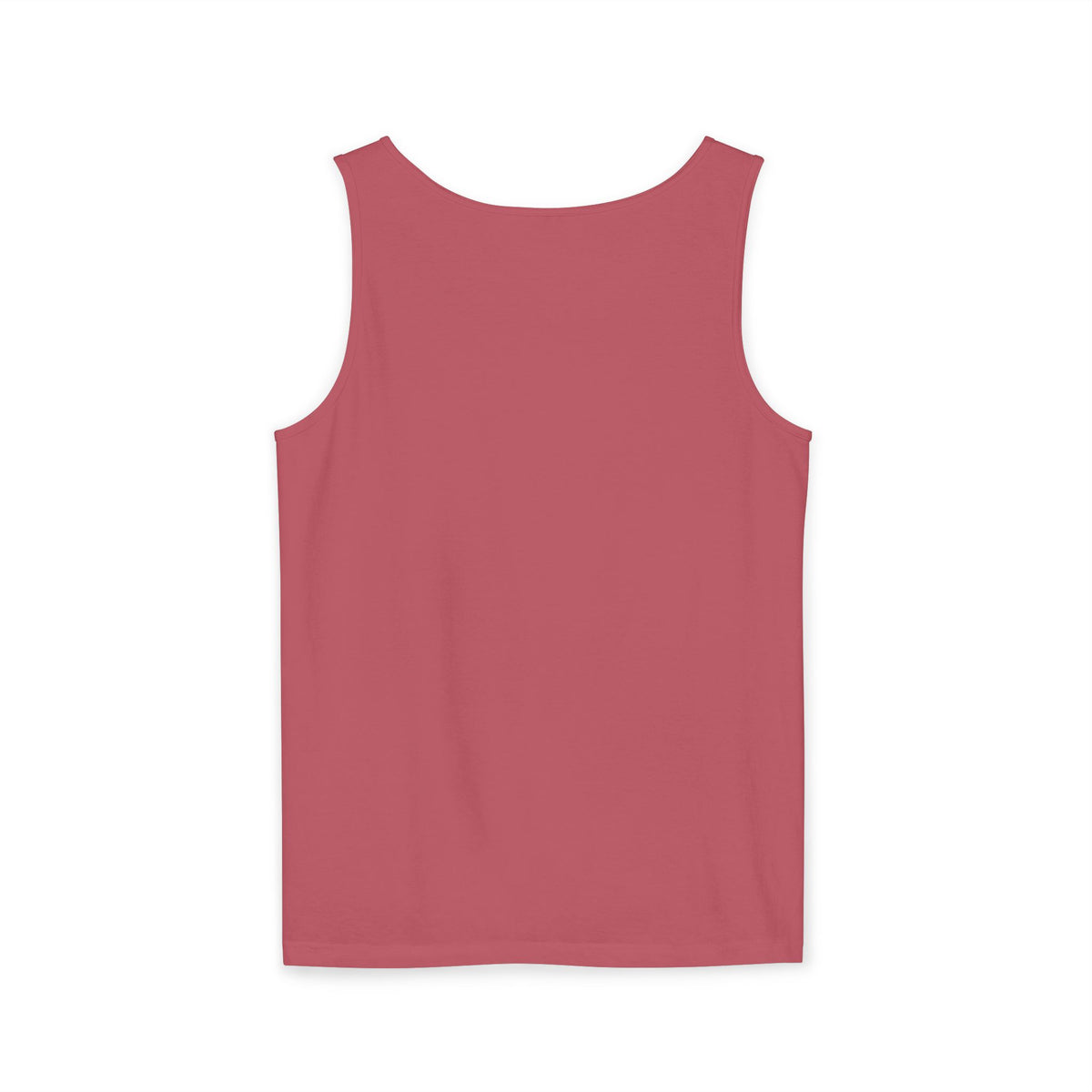 Minimalist Coffee Lover Tank — Small Cartoon Person Holding Mug Graphic Tank Top