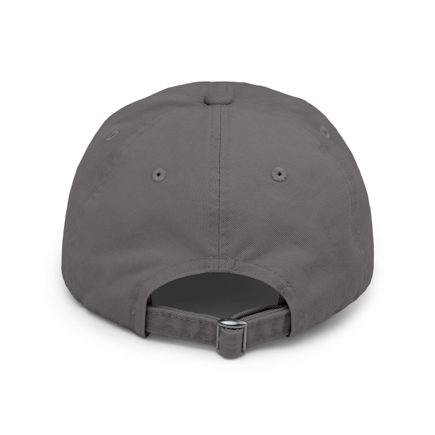 Distressed Black Dad Hat with Retro Boy Graphic — Casual Streetwear Cap