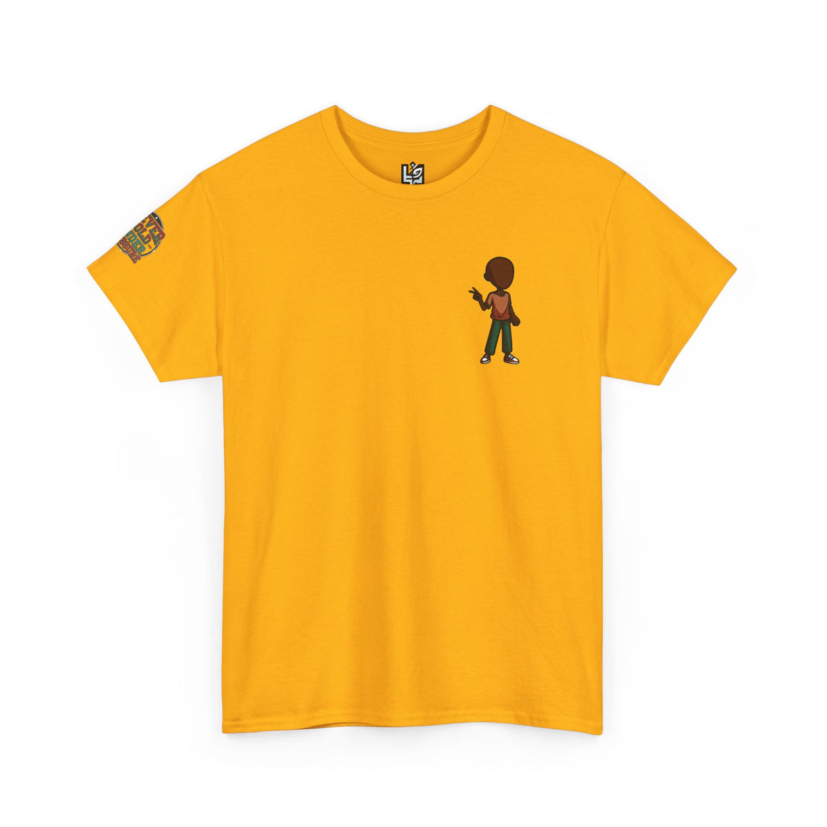 Mini Guitarist Tee — Cute Retro Kid Playing Guitar Graphic T-Shirt