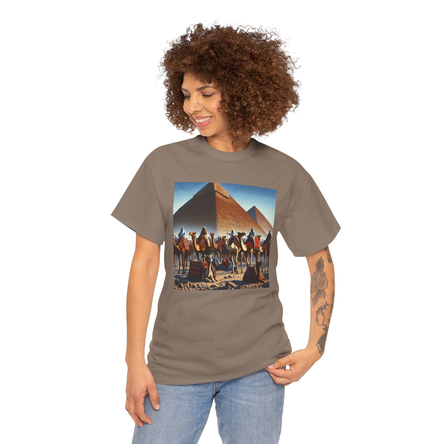 Pyramid Adventure Unisex Heavy Cotton Tee | Vintage Egypt Design