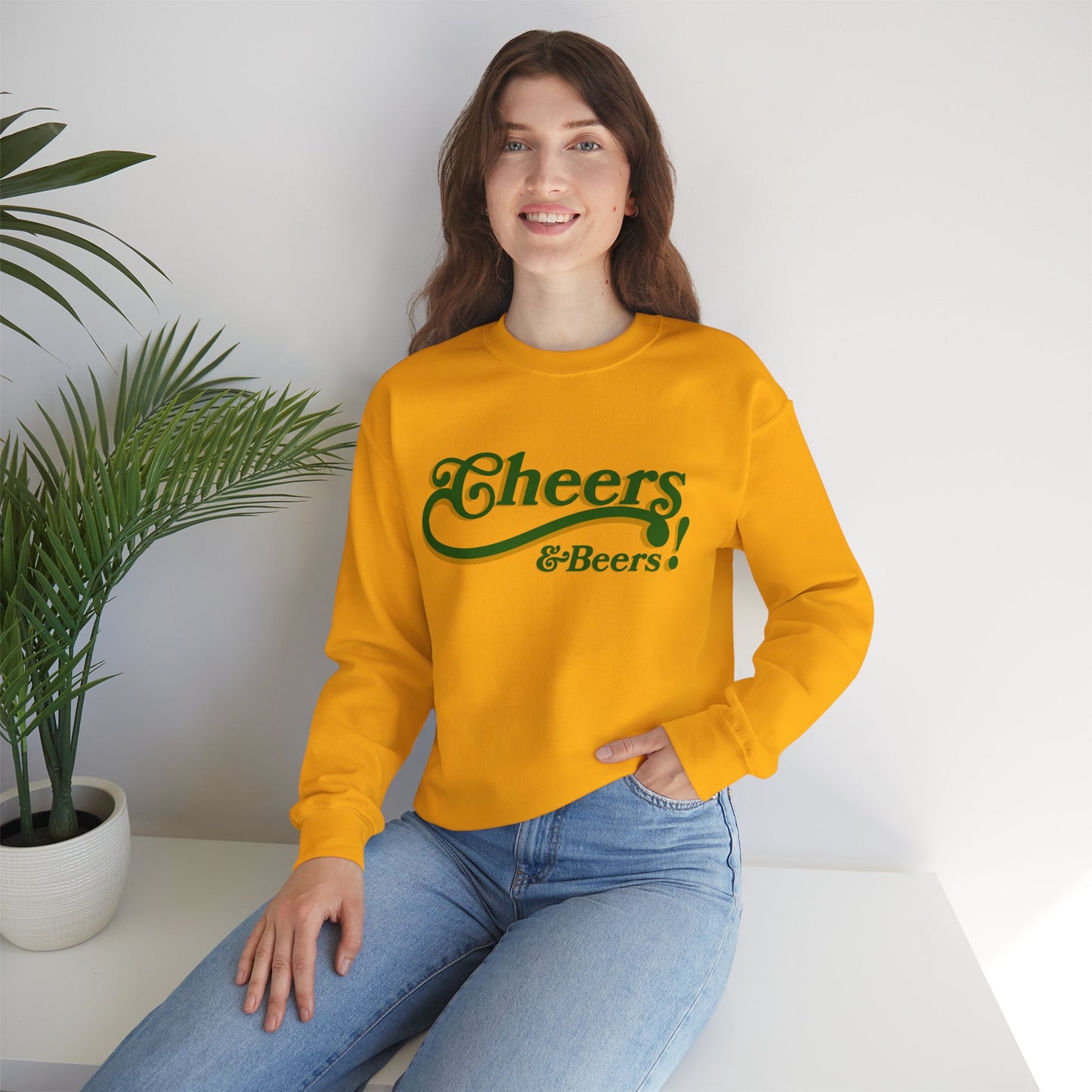 Cheers & Beers! Unisex Heavy Blend™ Crewneck Sweatshirt - Perfect for Parties and Gatherings