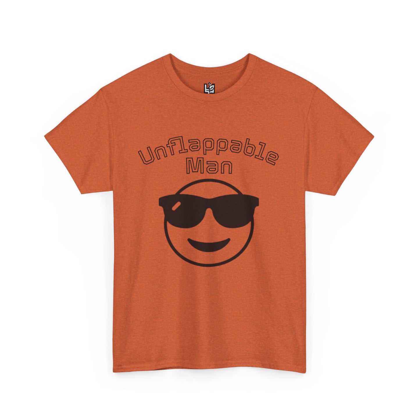 Unflappable Man Unisex Heavy Cotton Tee, Cool Graphic T-Shirt for Men, Perfect Gift for Birthdays, Casual Wear, Outdoor Activities