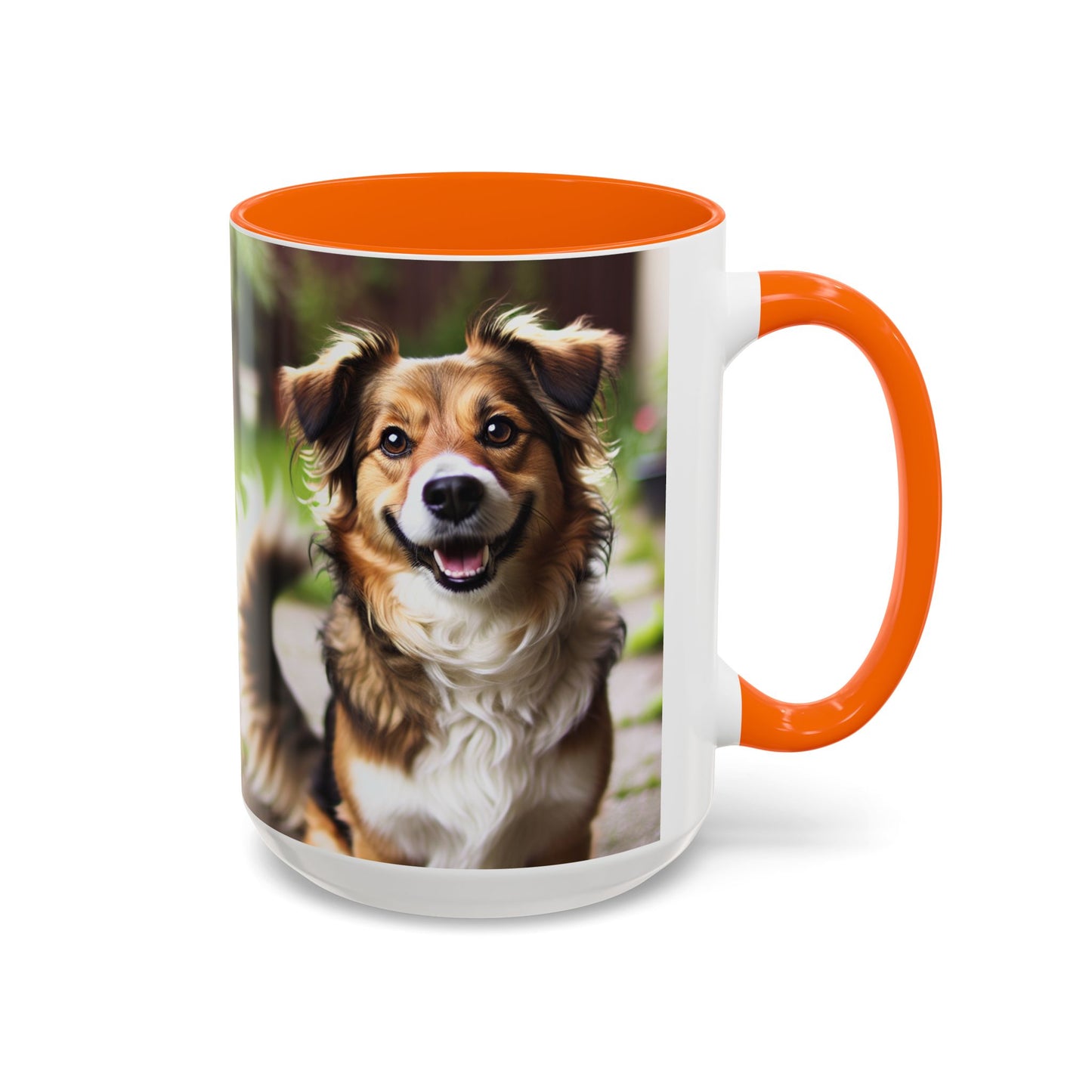 Happy Dog Graphic Accent Coffee Mug | Perfect for Pet Lovers