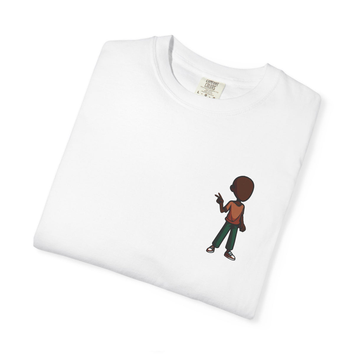 Minimalist Little Boy Graphic T-Shirt — Small Chest Illustration, Casual Kids/Youth Tee