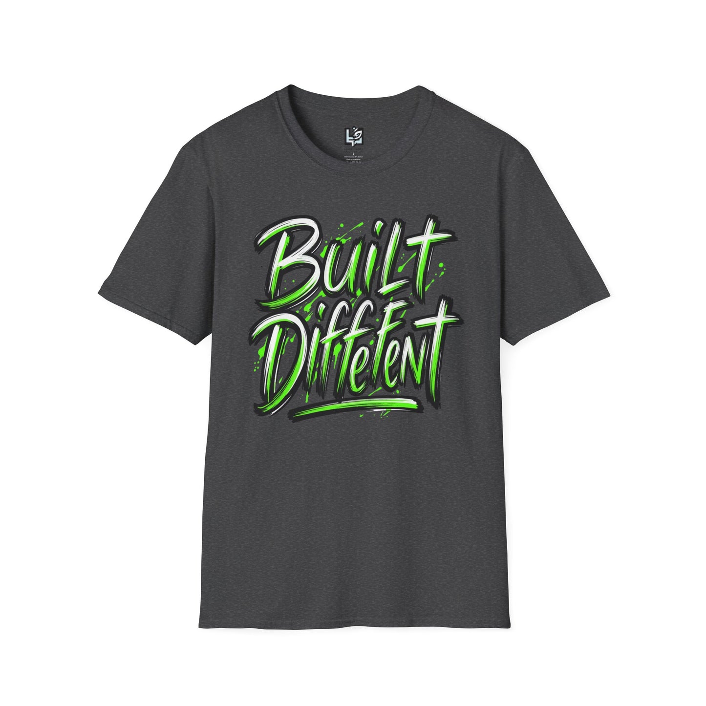 Built Different T-Shirt — Bold Neon Graffiti Tee