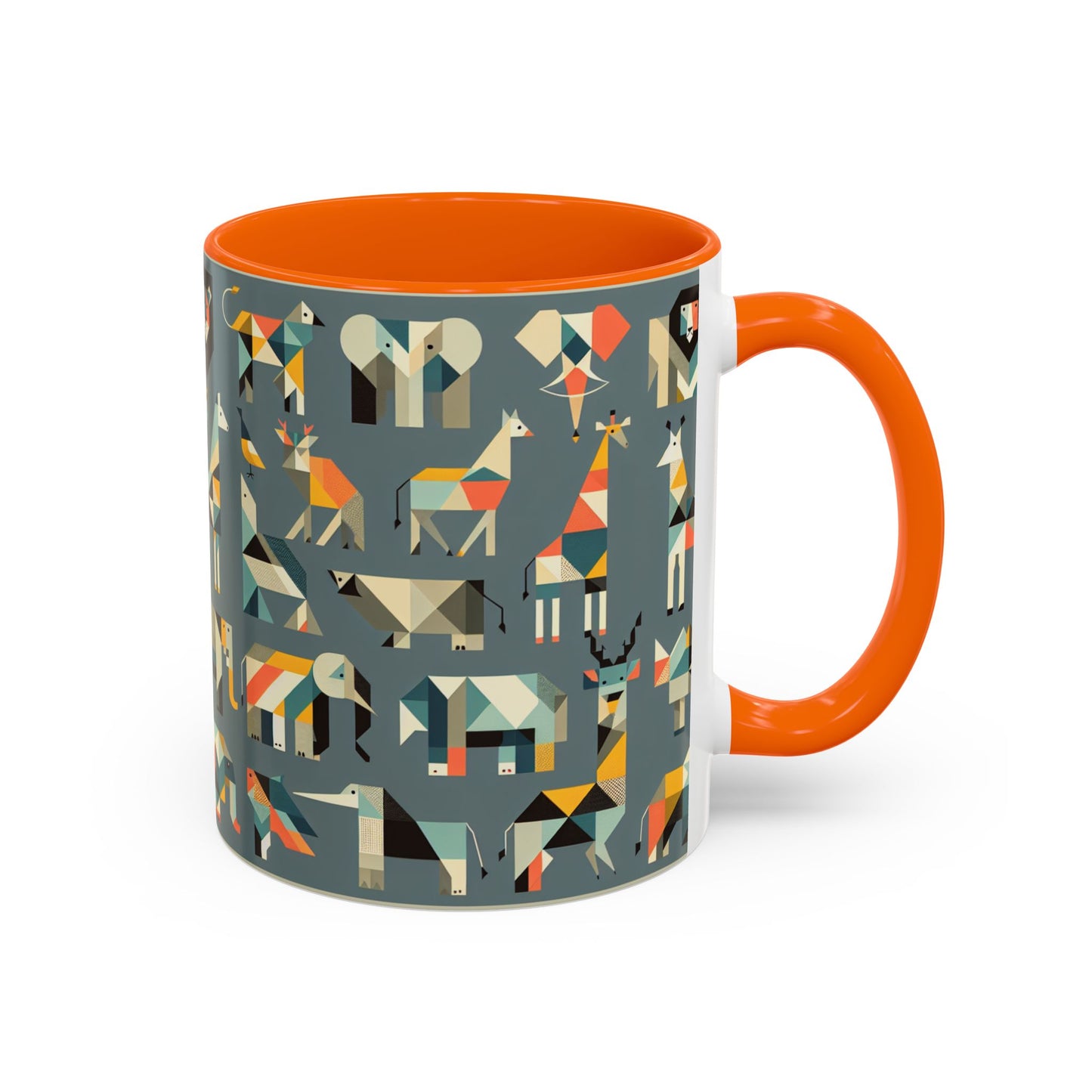 Colorful Animal Print Accent Coffee Mug - Unique 11/15oz Ceramic Cup for Nature Lovers