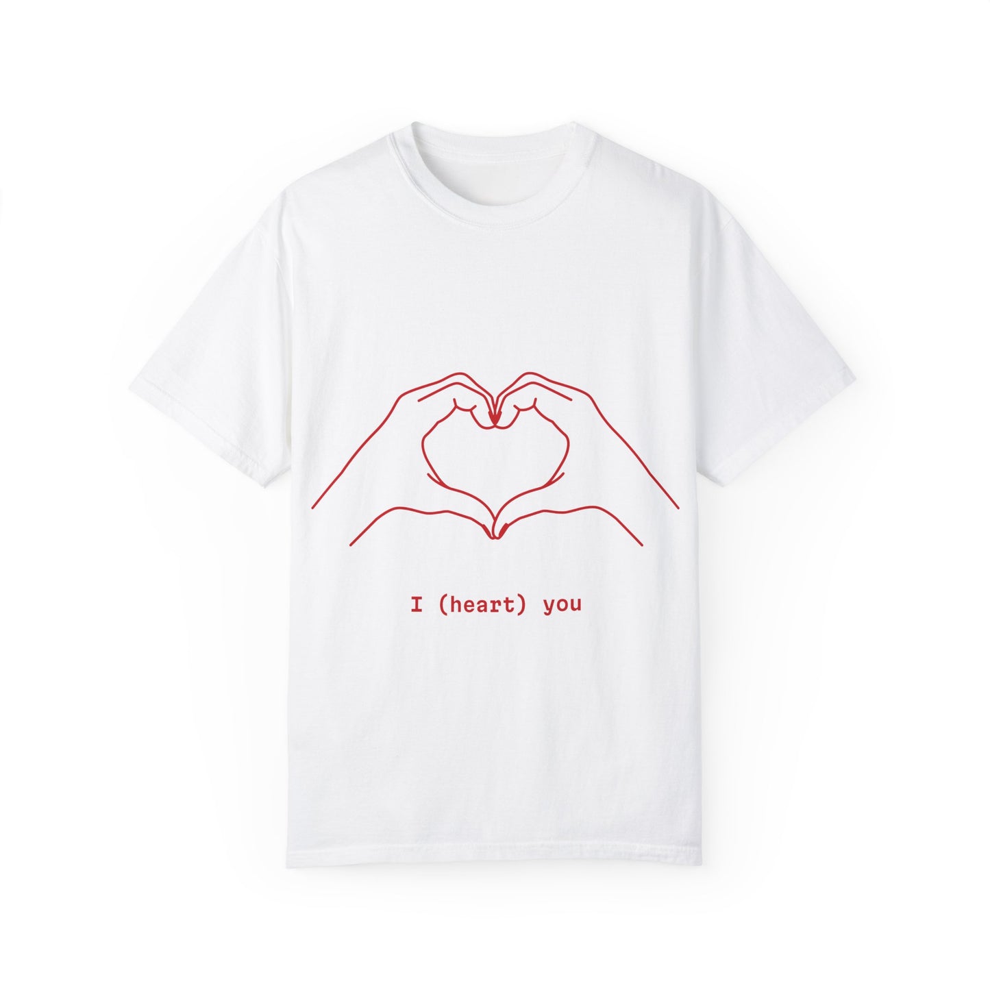 Unisex Heart Hands T-Shirt | I (heart) You Graphic Tee | Perfect for Valentine's Day and Everyday Love