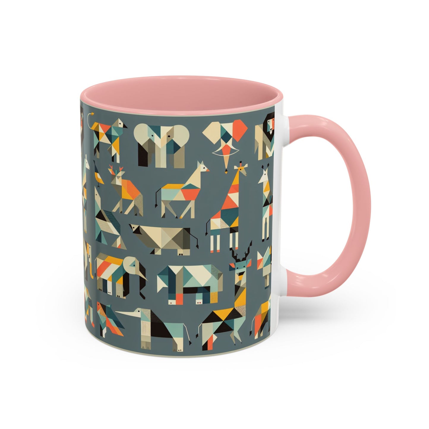 Colorful Animal Print Accent Coffee Mug - Unique 11/15oz Ceramic Cup for Nature Lovers