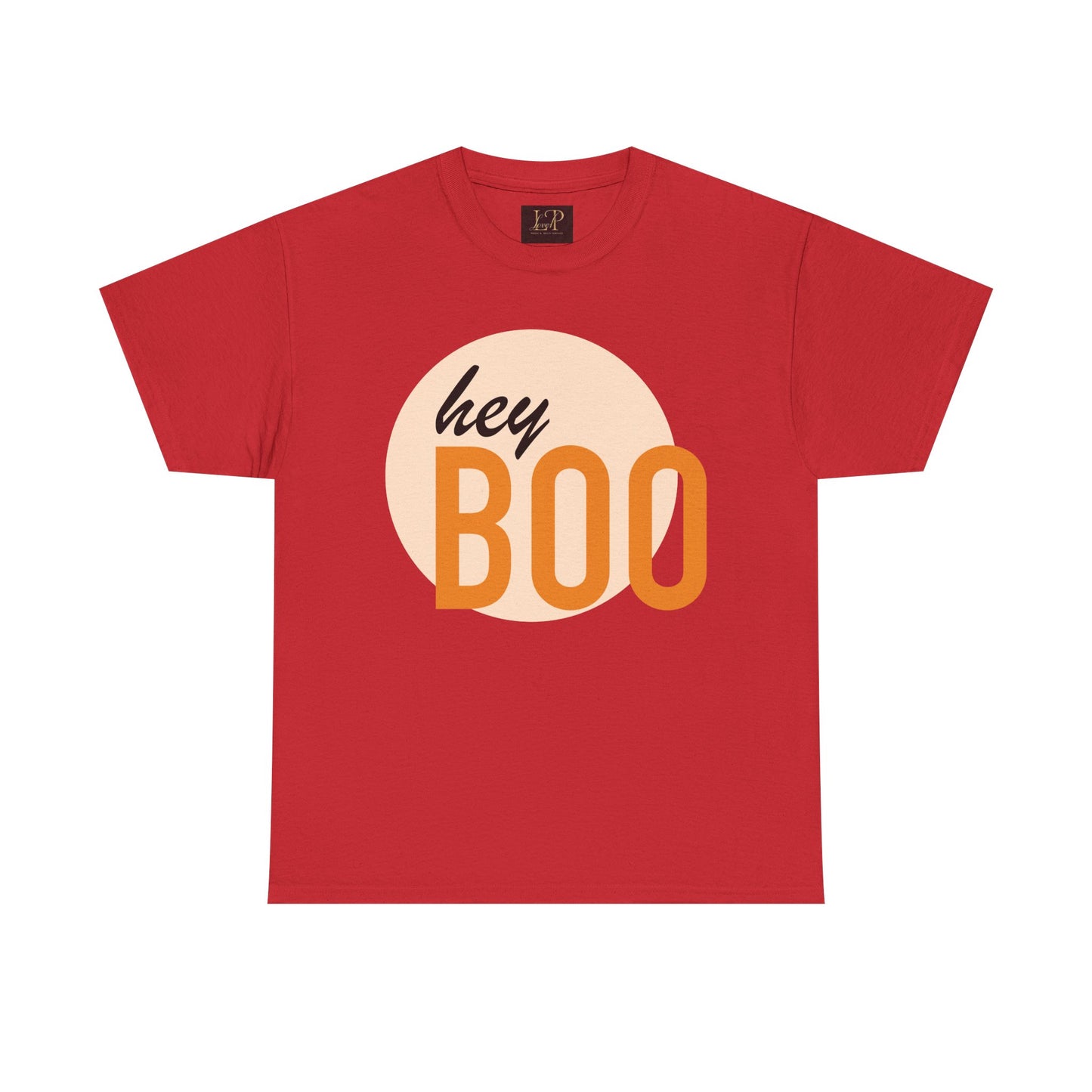 Hey Boo Unisex Heavy Cotton Tee - Cute & Comfy Fall T-Shirt