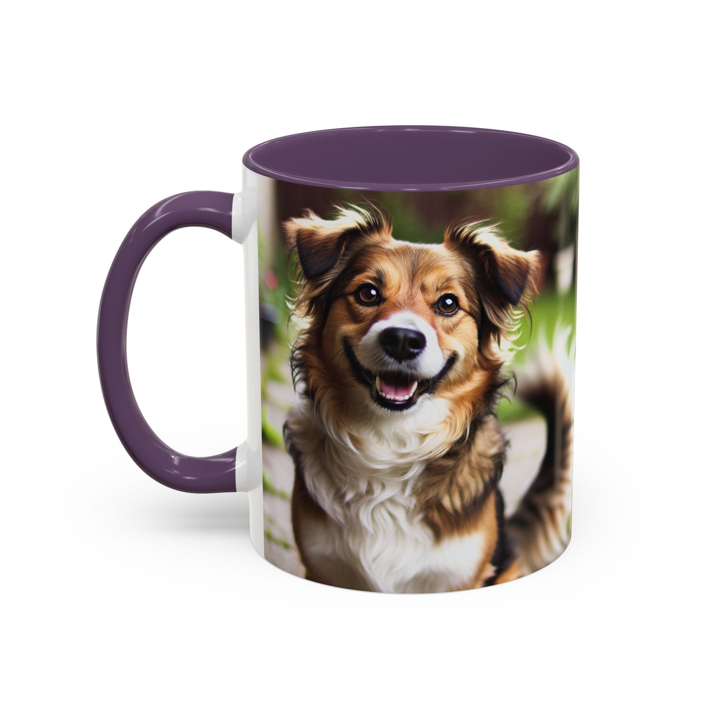 Happy Dog Graphic Accent Coffee Mug | Perfect for Pet Lovers