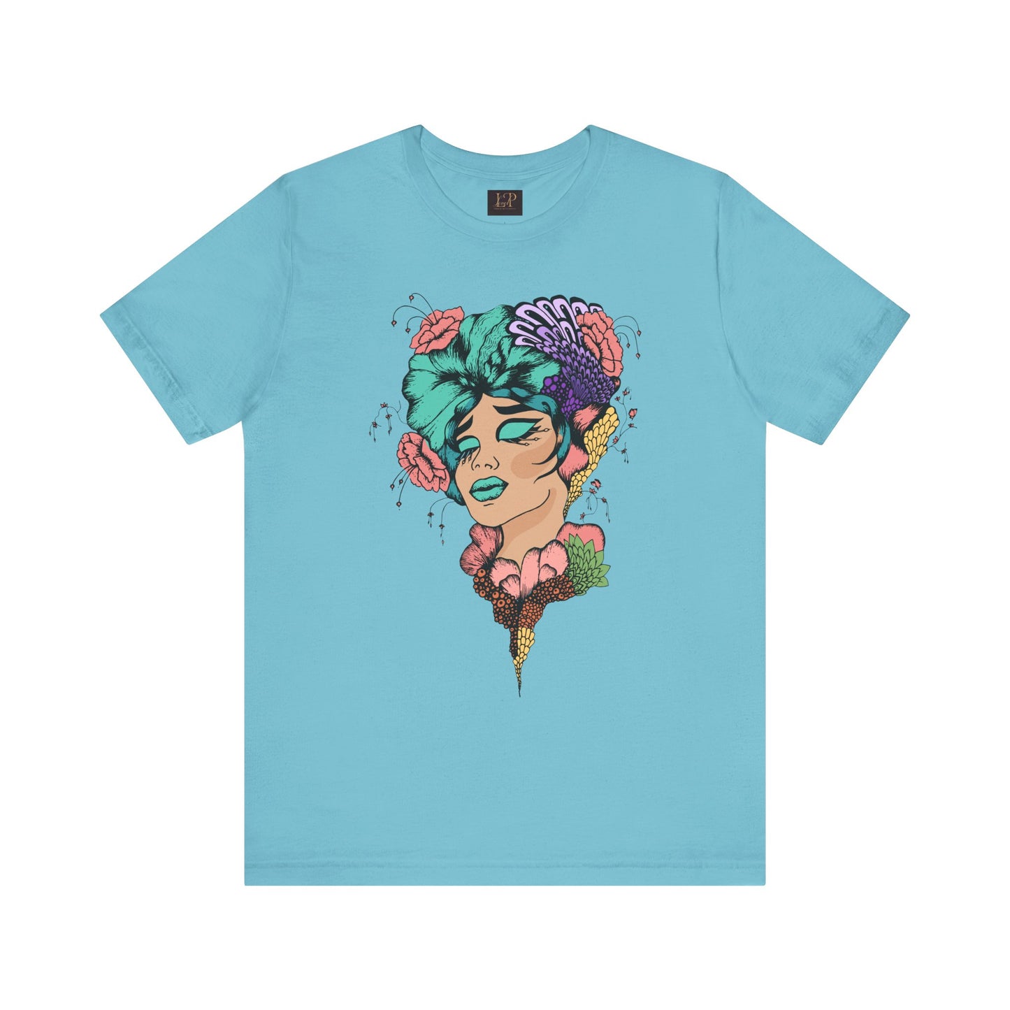 Artistic Floral Unisex Tee with Vibrant Design