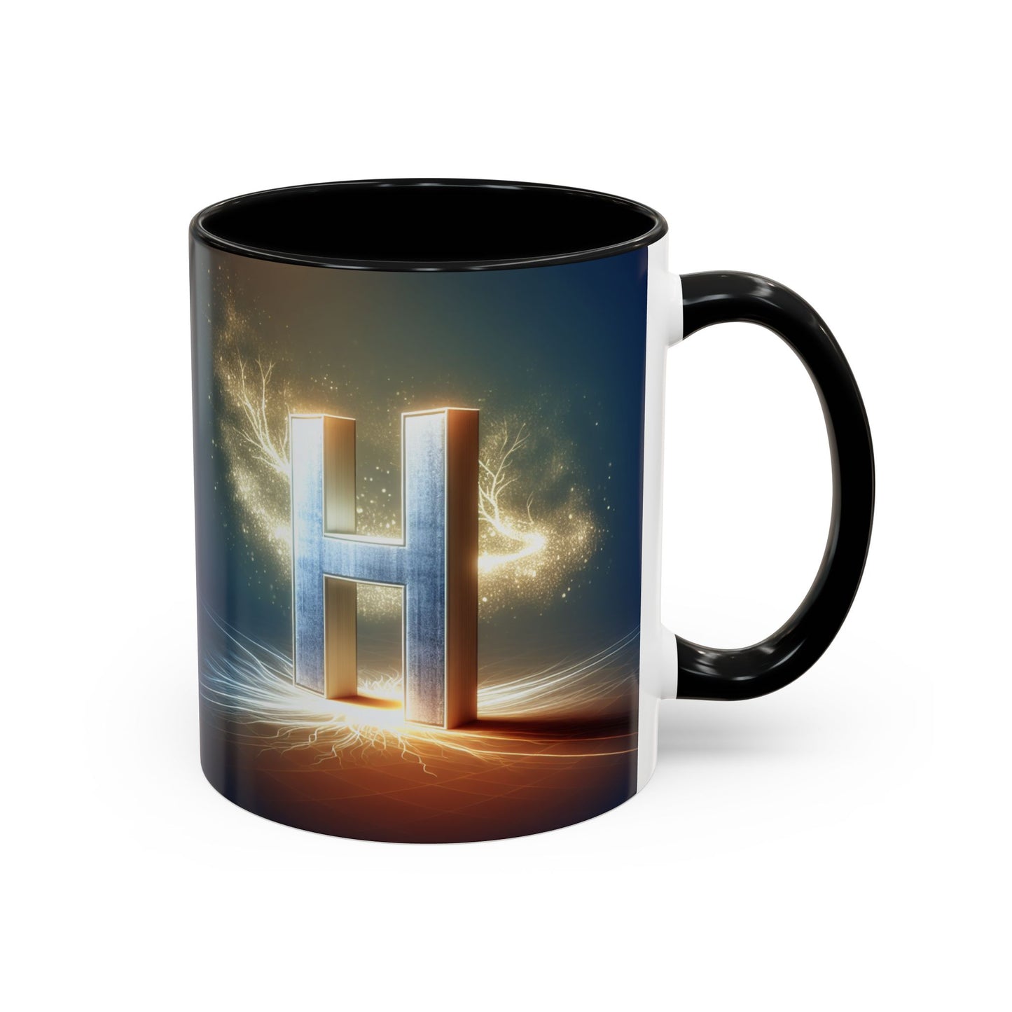 Stunning Accent Coffee Mug with Abstract Letter Design