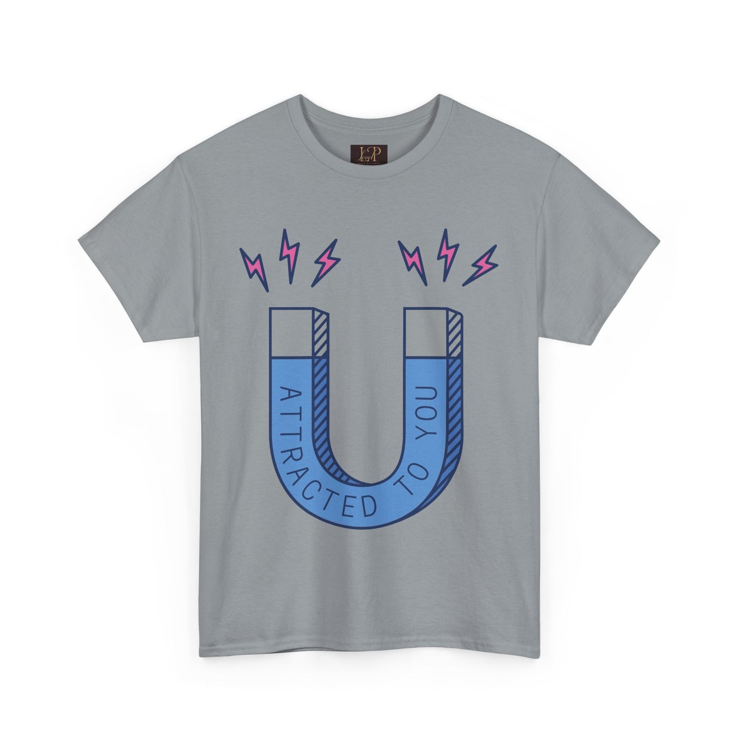 Unisex Heavy Cotton Tee - "Attracted to You" Magnet Graphic T-Shirt