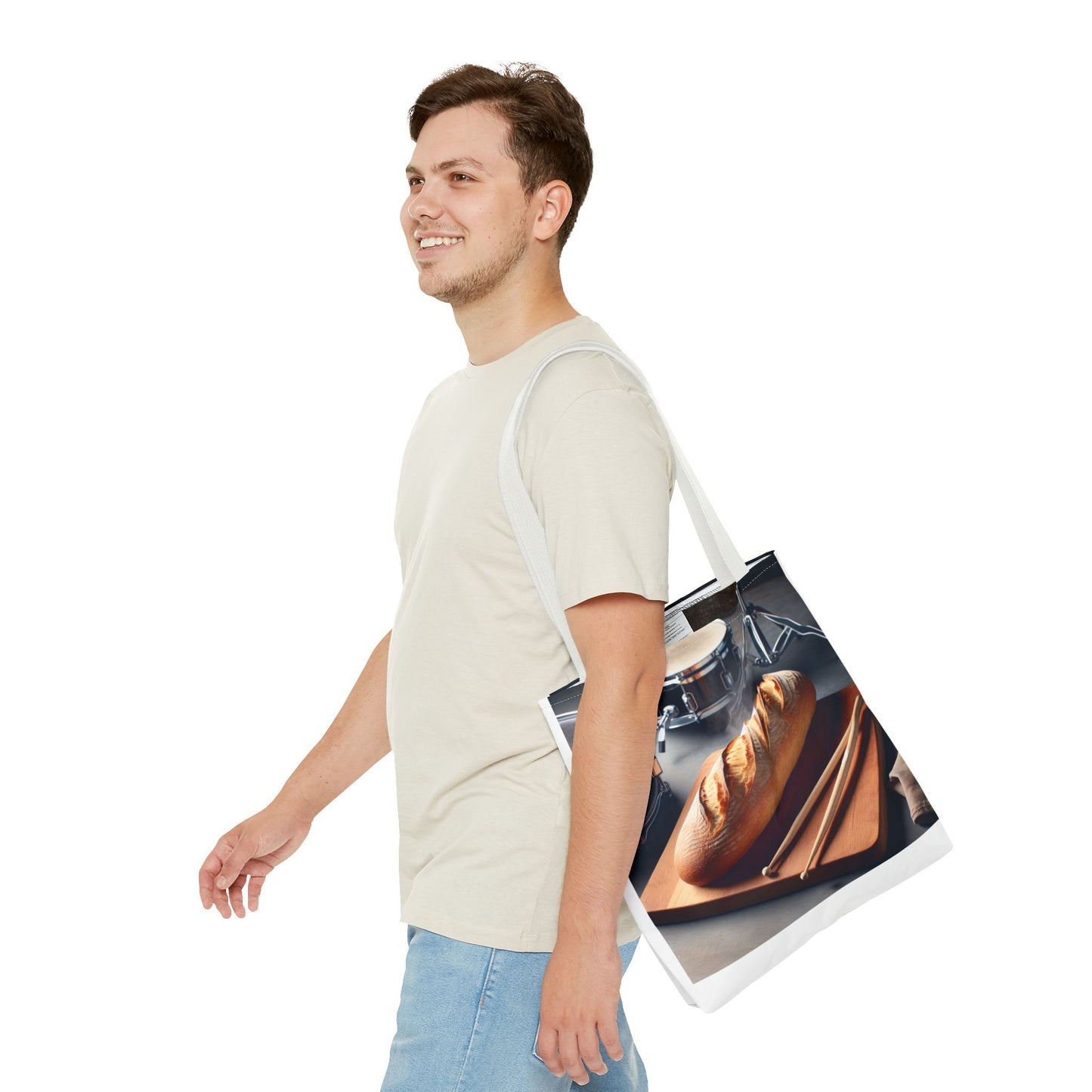 Bread & Drums Tote Bag – Perfect for Food Lovers & Musicians