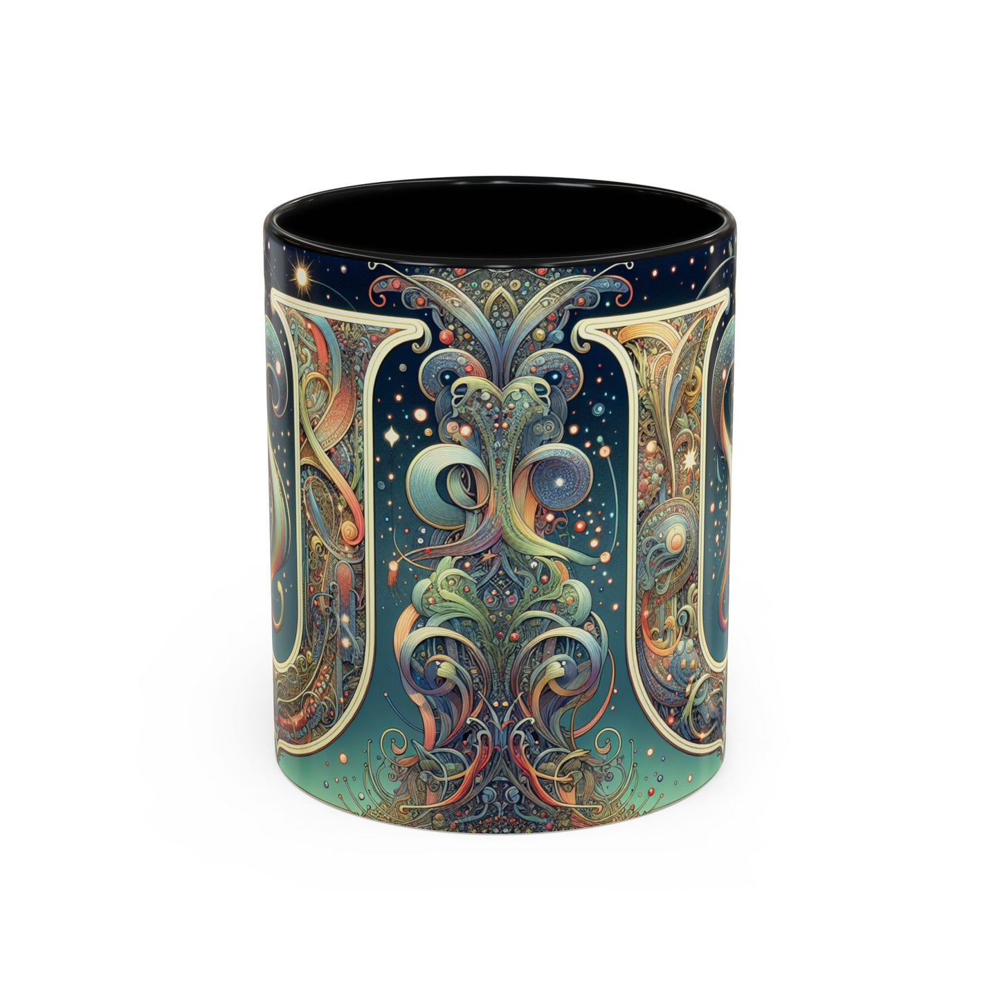 Cosmic Art Accent Coffee Mug - Unique Colorful Design for Coffee Lovers