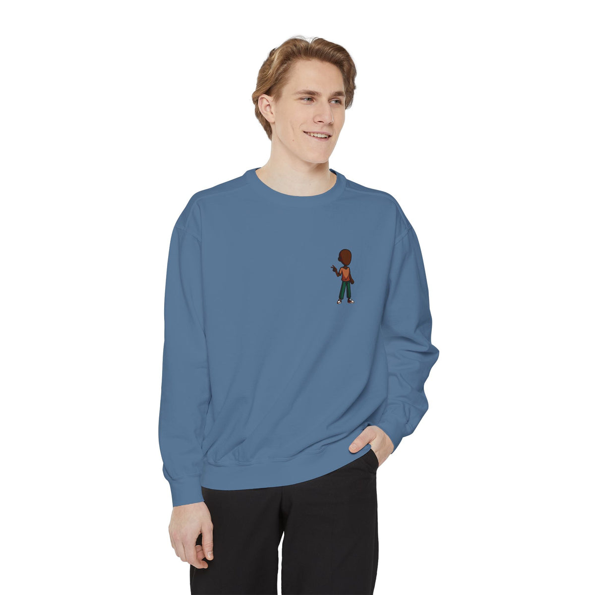 Retro Pixel Boy Graphic Sweatshirt