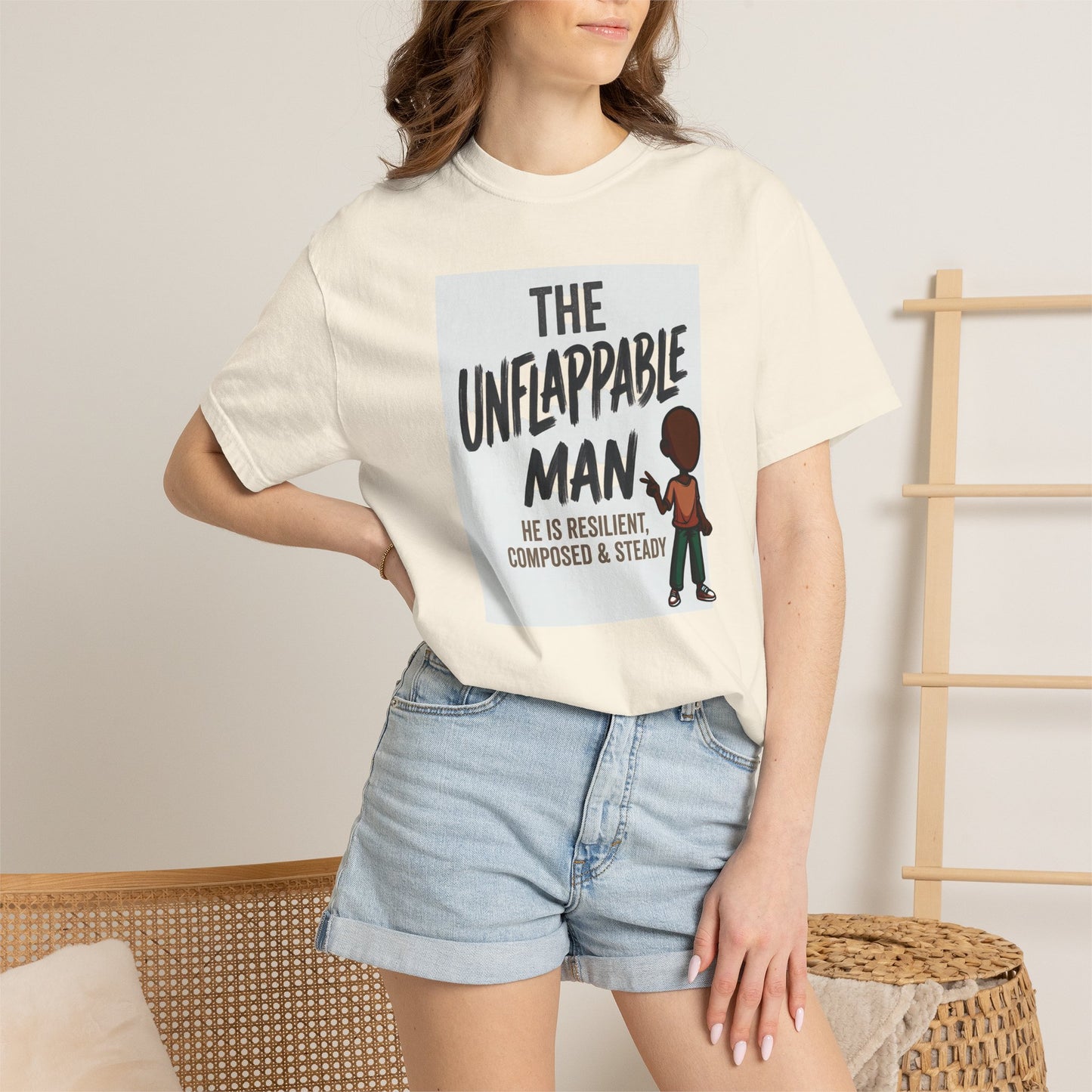 The Unflappable Man T-Shirt — Resilient & Composed Graphic Tee