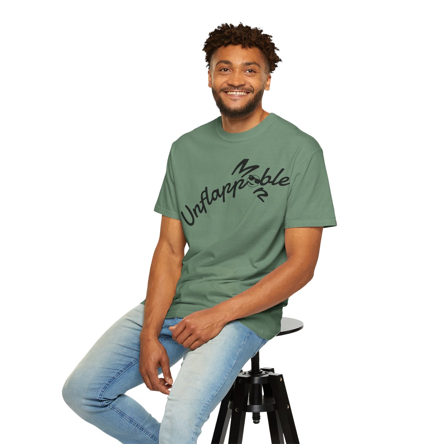 Unisex Garment-Dyed T-shirt - Unflappable Casual Tee, Gift for Friends, Motivational Shirt, Relaxed Fit, Everyday Wear