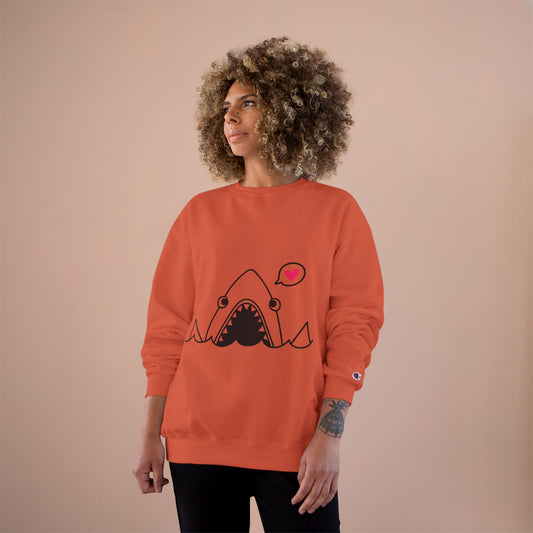 Adorable Shark Love Champion Sweatshirt for Ocean Lovers