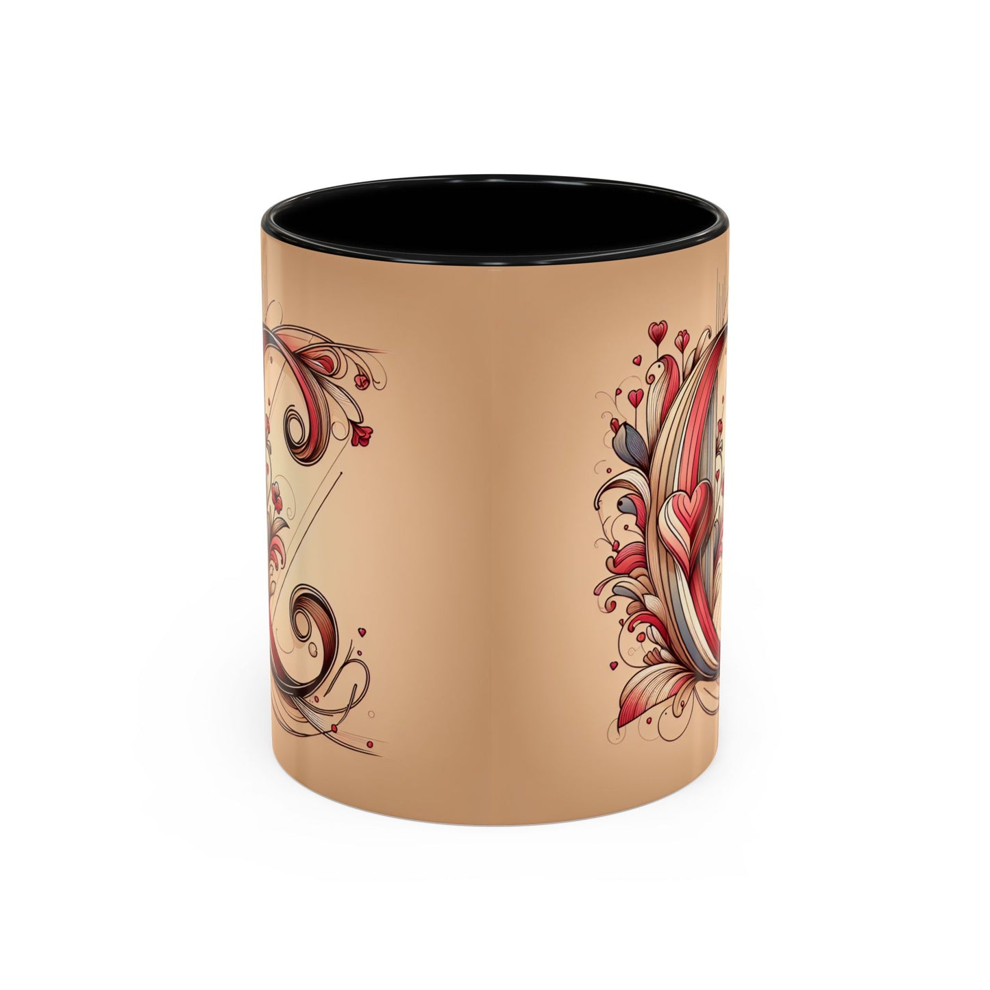 Whimsical Heart Accent Coffee Mug - Perfect for Gifts and Home Decor