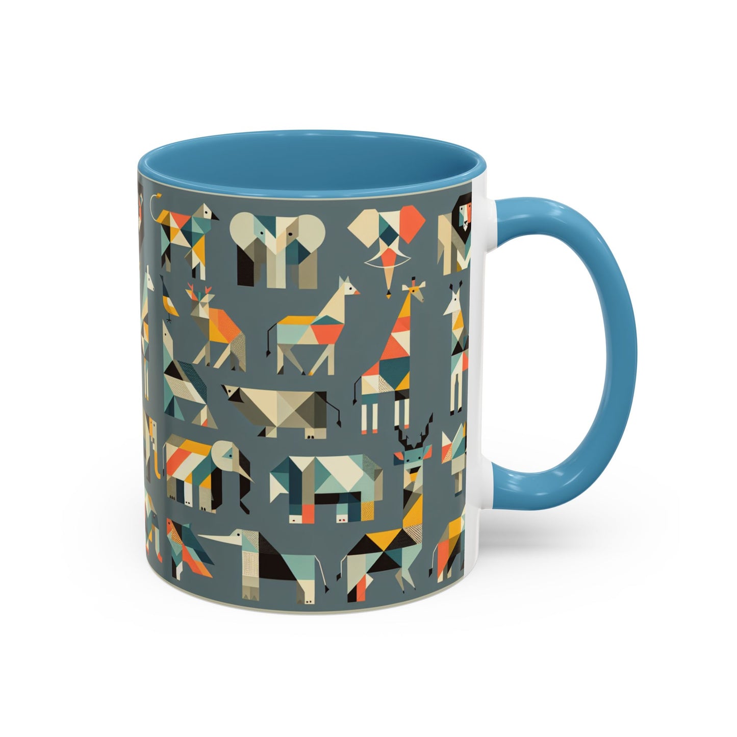 Colorful Animal Print Accent Coffee Mug - Unique 11/15oz Ceramic Cup for Nature Lovers