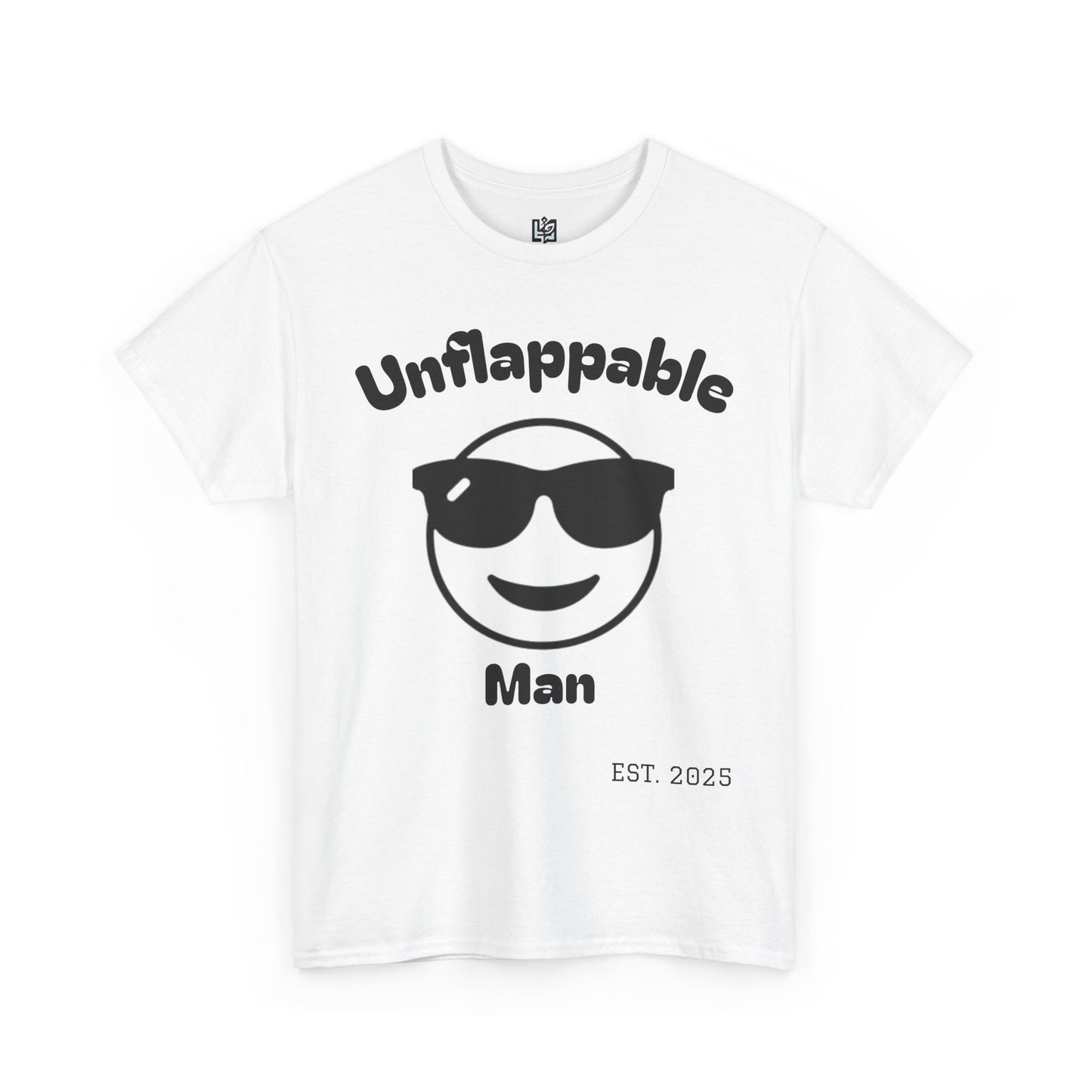 Unisex Heavy Cotton Tee - Unflappable Man Graphic Tee for Chill Vibes