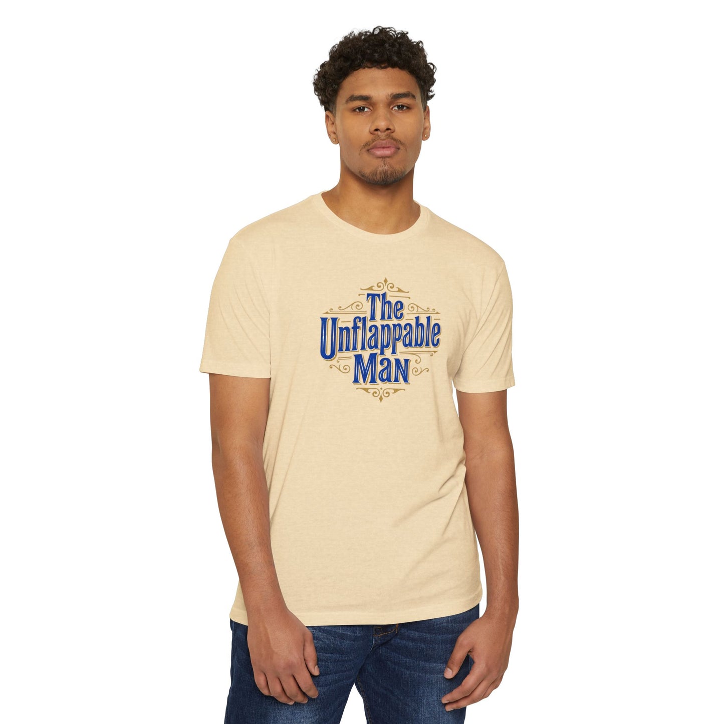 The Unflappable Man T-Shirt — Vintage-Inspired Graphic Tee for Confident Guys