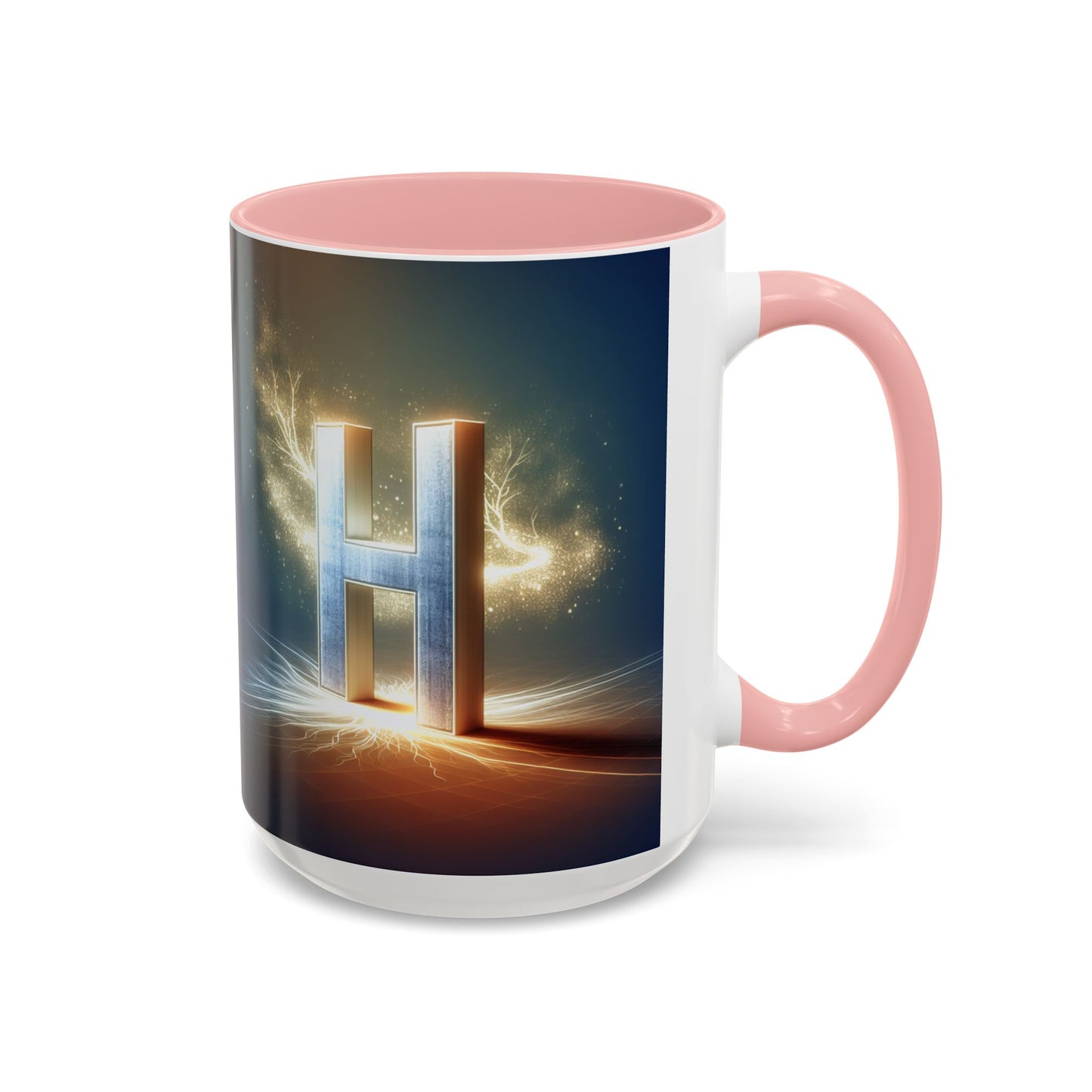 Stunning Accent Coffee Mug with Abstract Letter Design