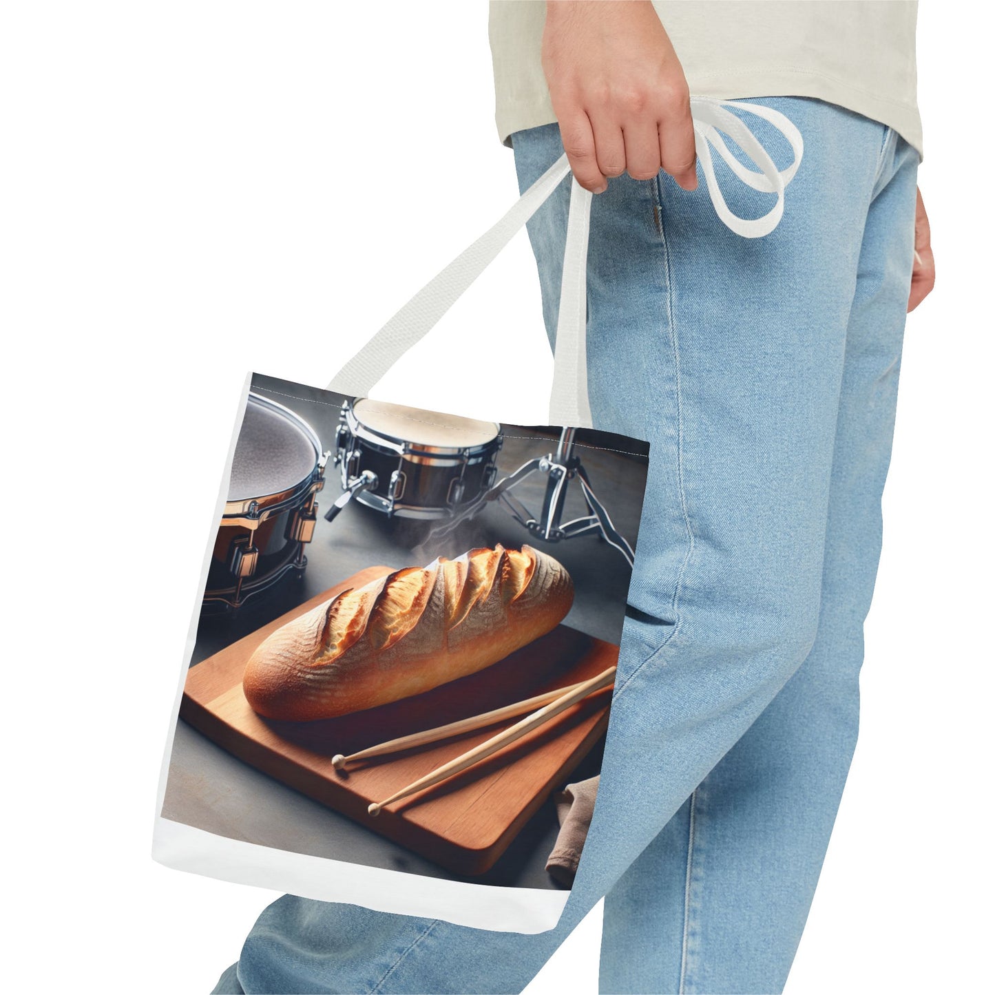 Bread & Drums Tote Bag – Perfect for Food Lovers & Musicians