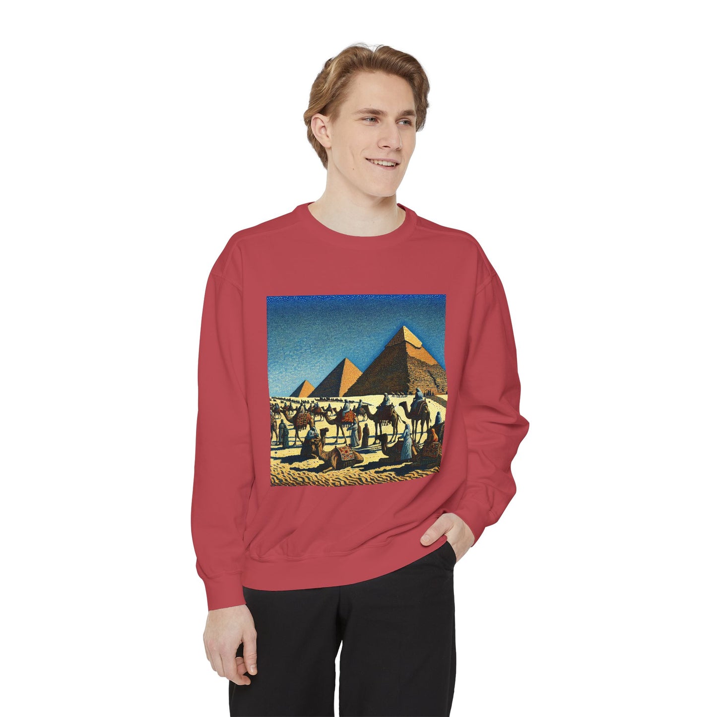 Vintage Pyramid Adventure Unisex Sweatshirt - Comfortable and Stylish