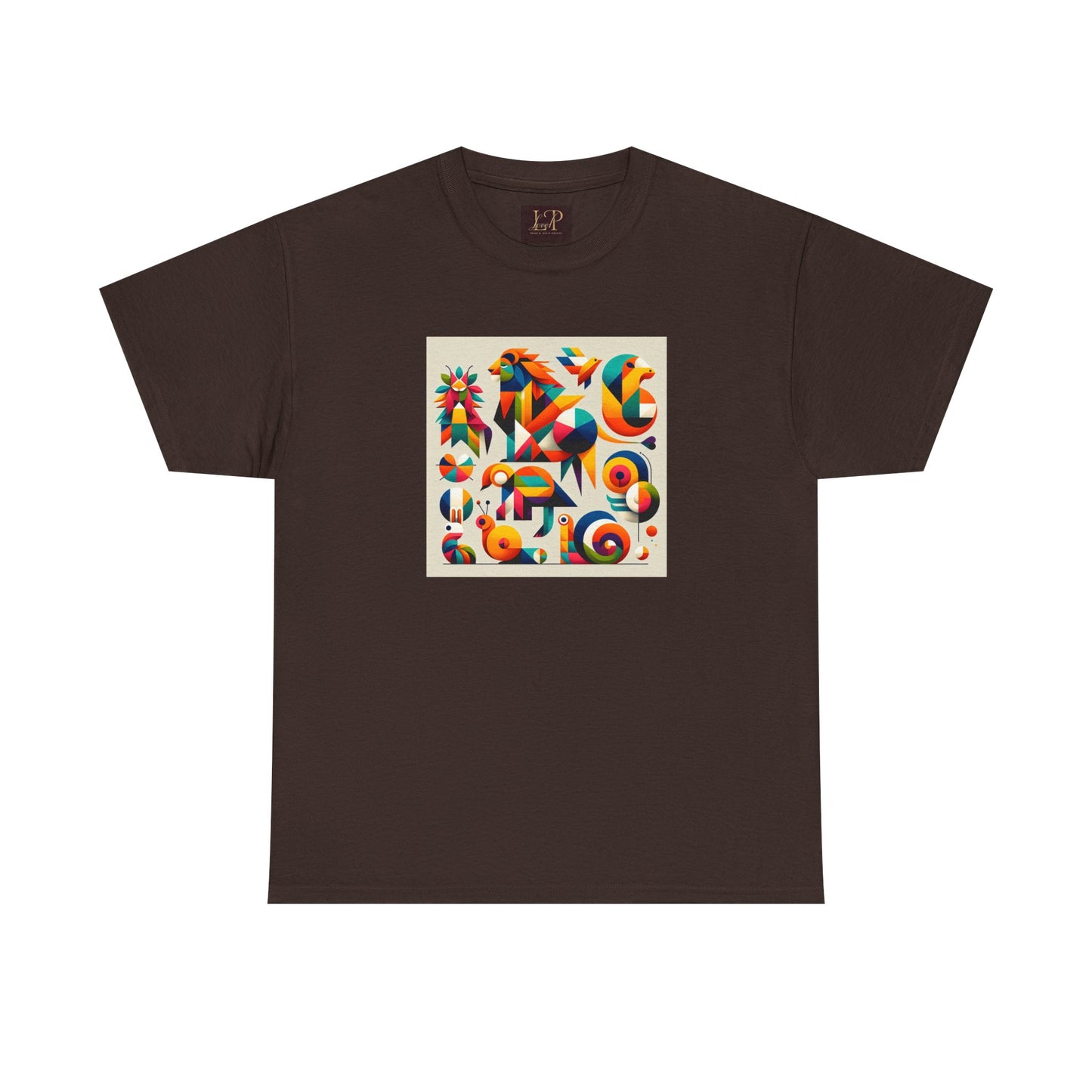 Vibrant Unisex Heavy Cotton Tee - Colorful Abstract Design