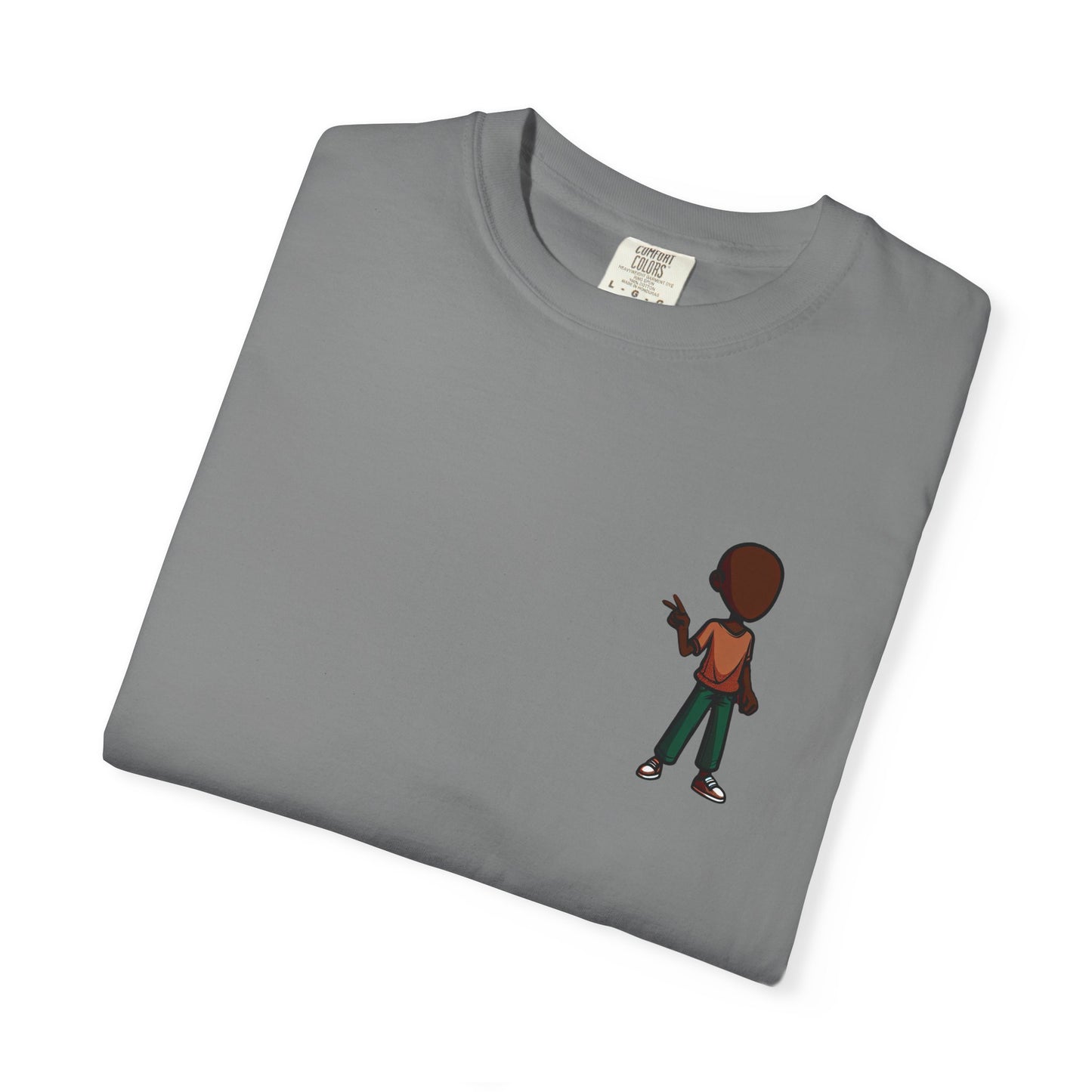 Minimalist Little Boy Graphic T-Shirt — Small Chest Illustration, Casual Kids/Youth Tee
