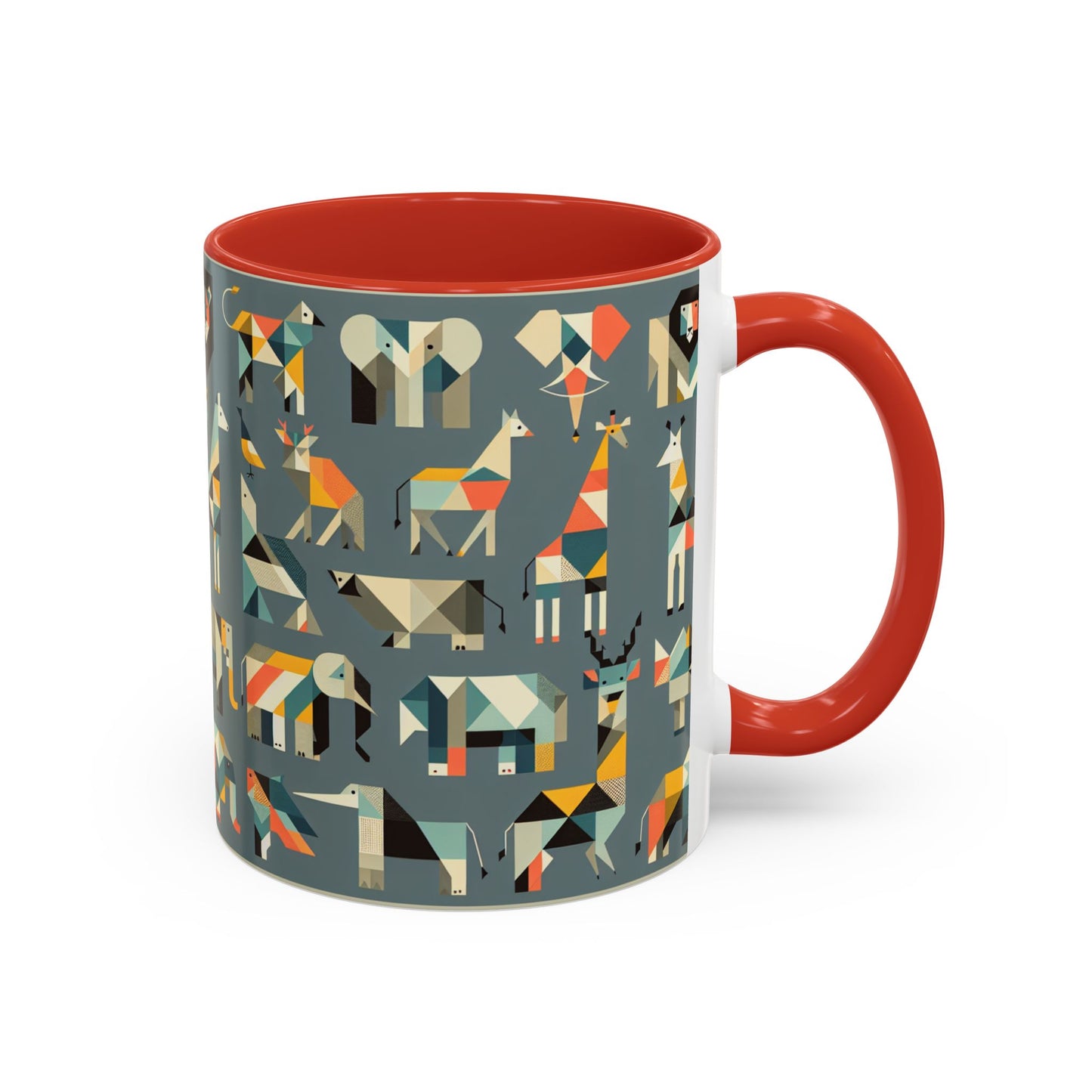 Colorful Animal Print Accent Coffee Mug - Unique 11/15oz Ceramic Cup for Nature Lovers