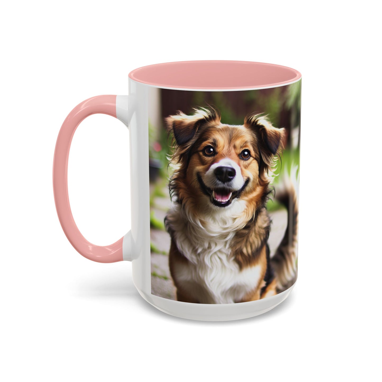 Happy Dog Graphic Accent Coffee Mug | Perfect for Pet Lovers