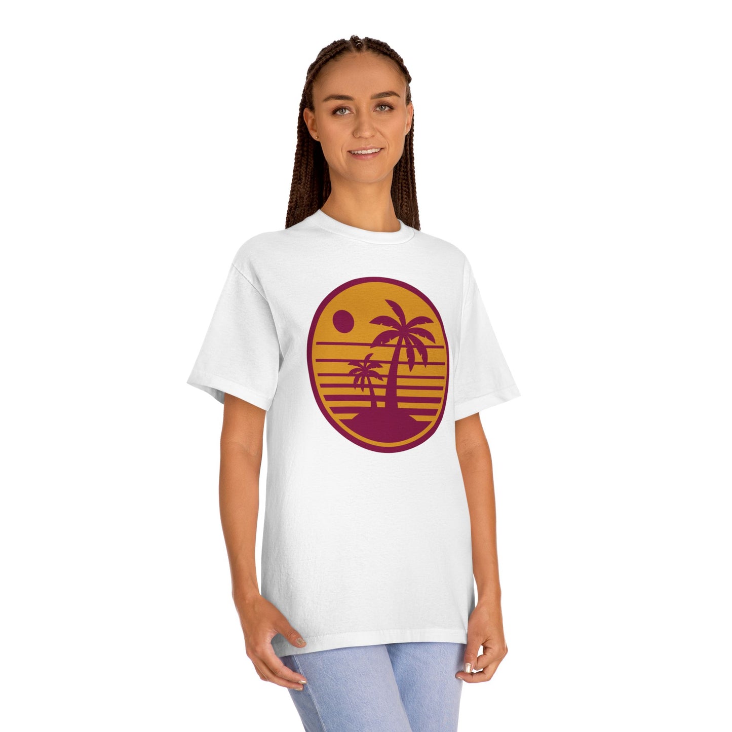 Retro Sunset Palm Tree Unisex Classic Tee