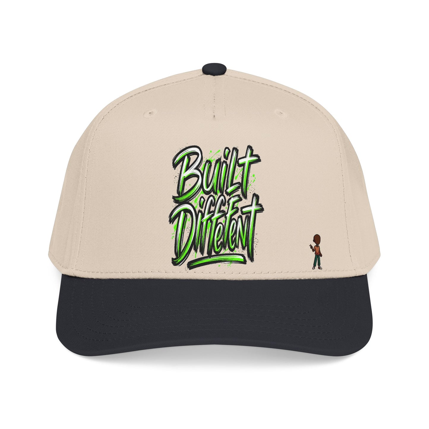 Mid Profile Baseball Cap — 'Built Different' Streetwear Hat