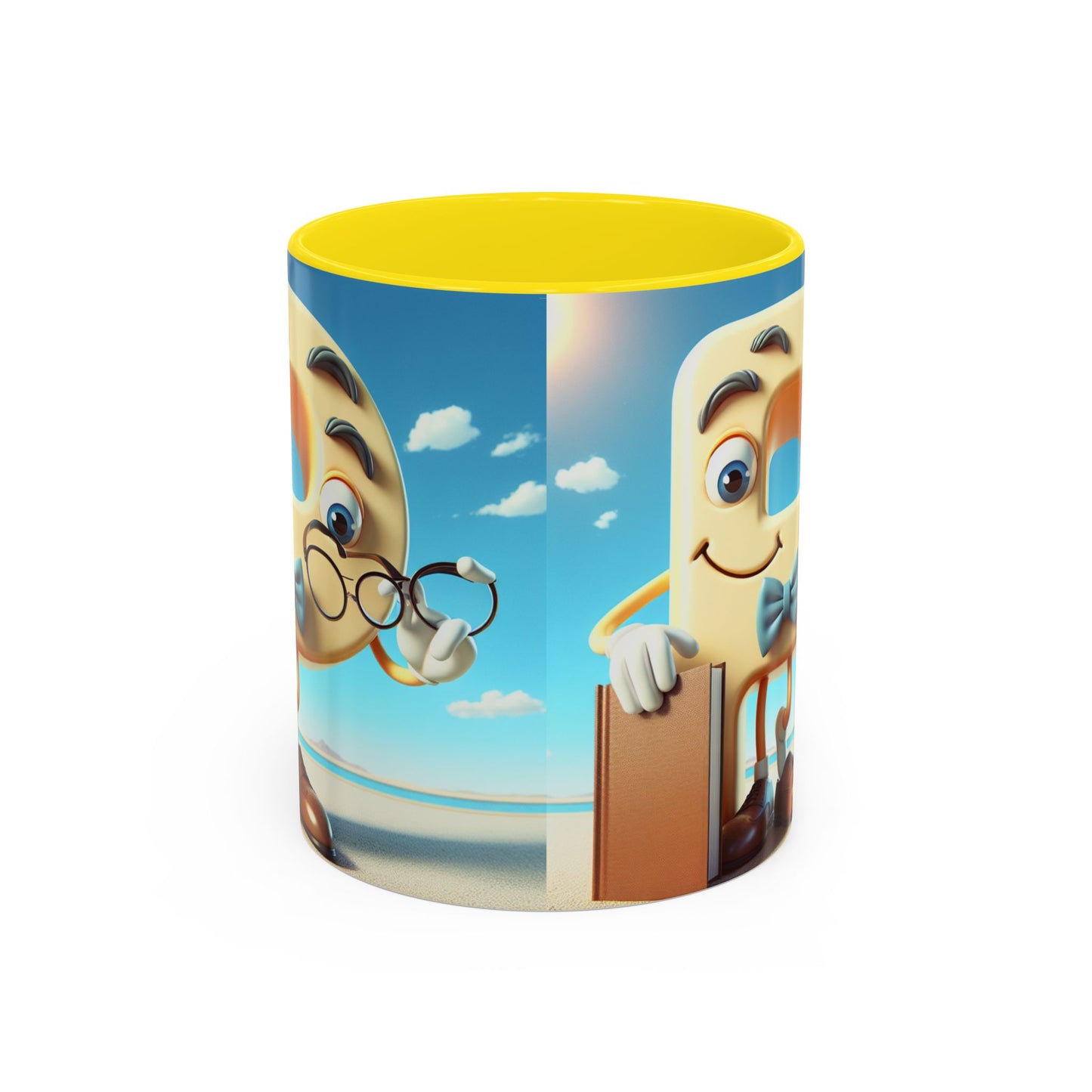 Cheerful Cartoon Character Accent Coffee Mug - Perfect for Gift Giving