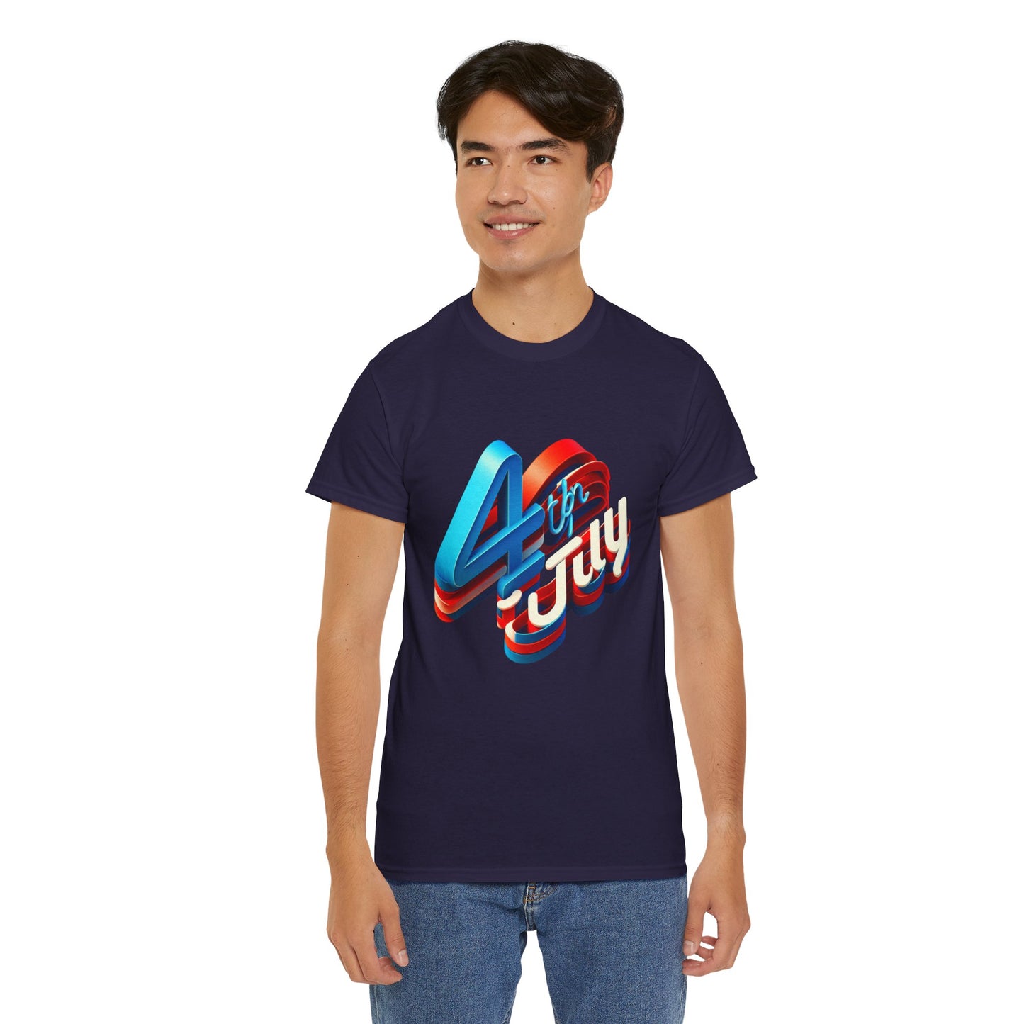 4th of July Unisex Heavy Cotton Tee, Patriotic Shirt, Independence Day Apparel, Summer Event T-Shirt, Casual Graphic Tee