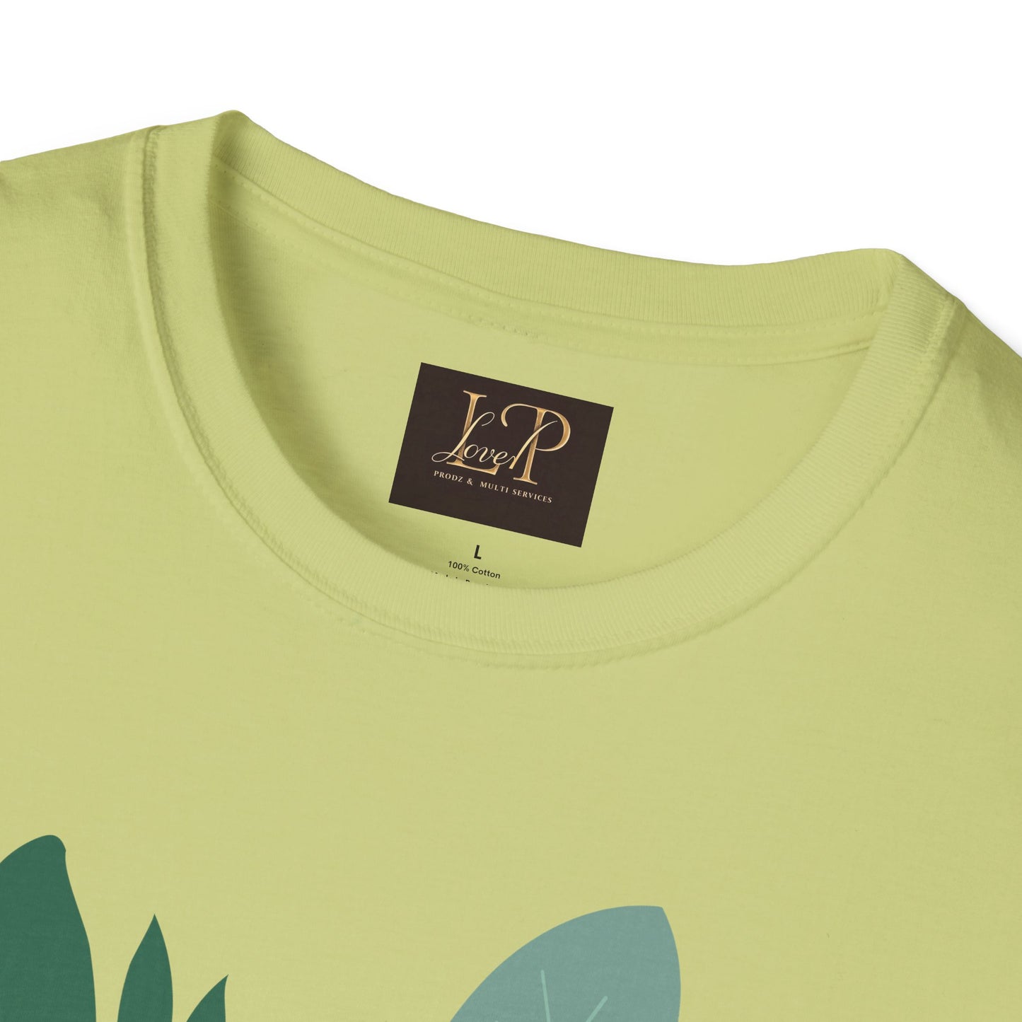 Chic Botanical Portrait T-Shirt for Nature Lovers
