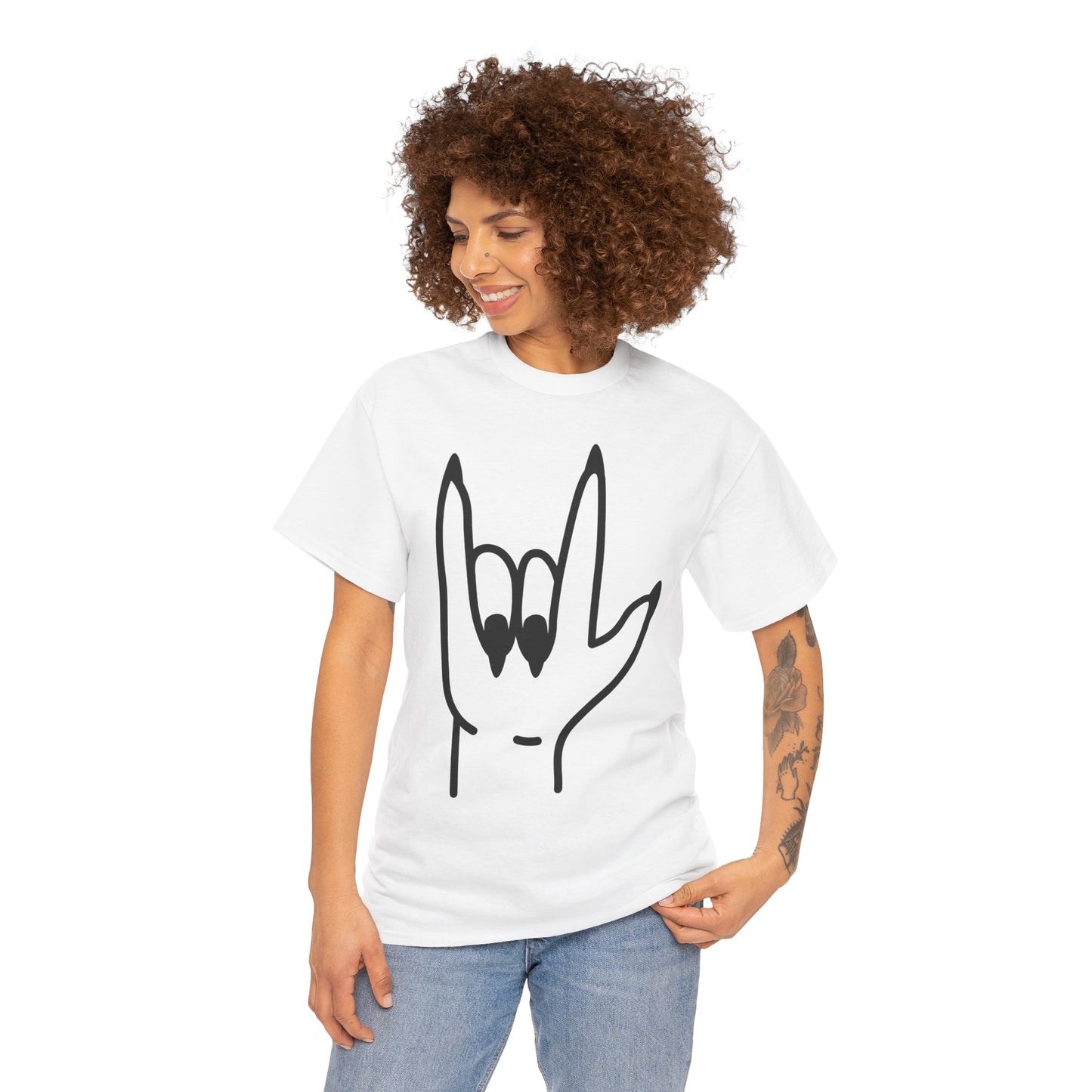 I Love You Hand Sign Unisex Heavy Cotton Tee