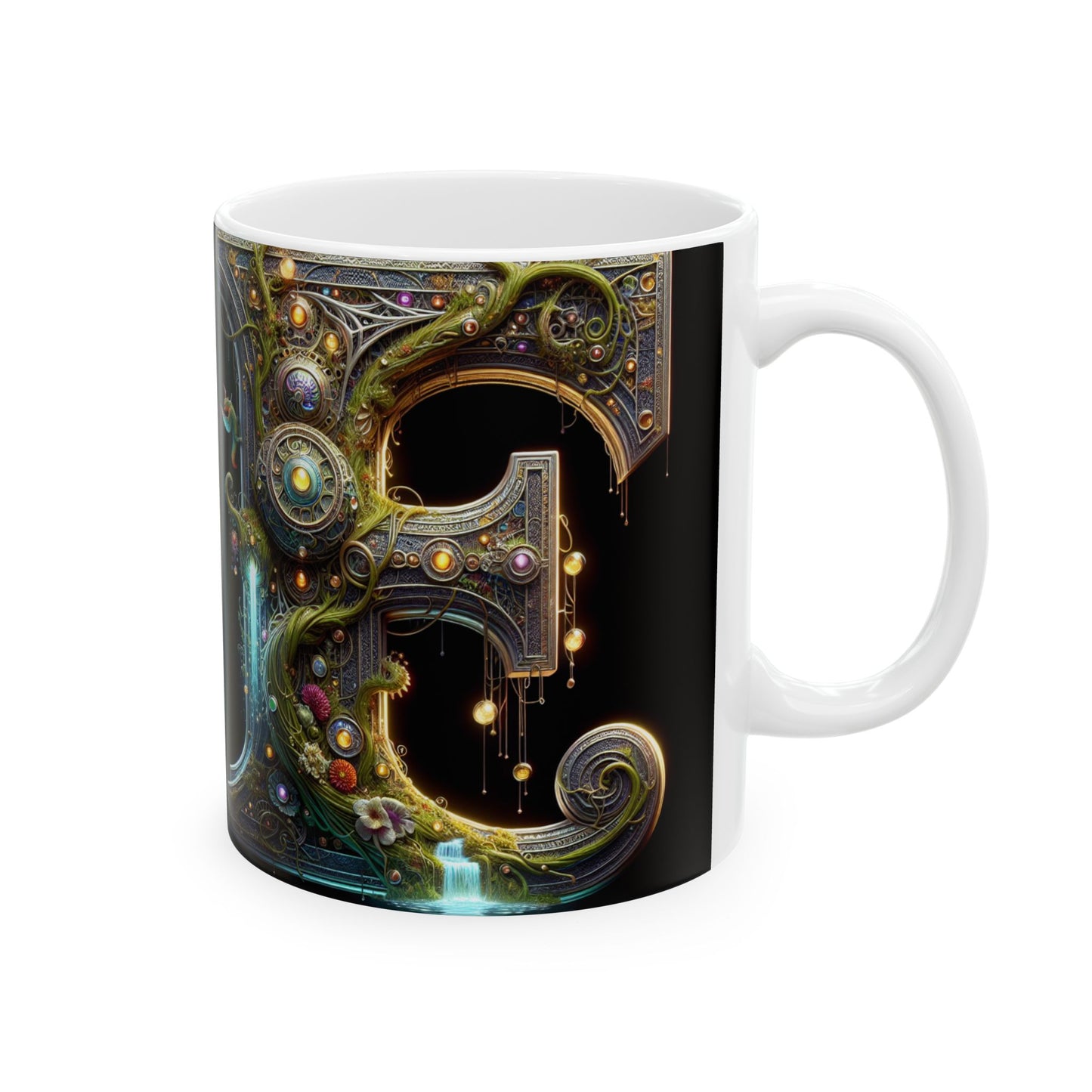 Mystical Fantasy Ceramic Mug - Enchanting Design for Coffee Lovers