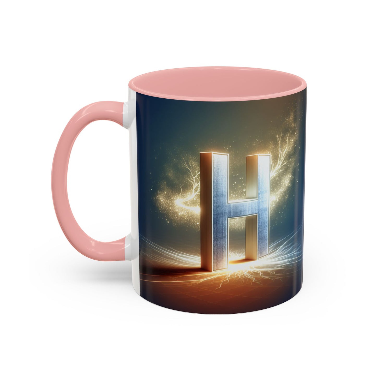 Stunning Accent Coffee Mug with Abstract Letter Design