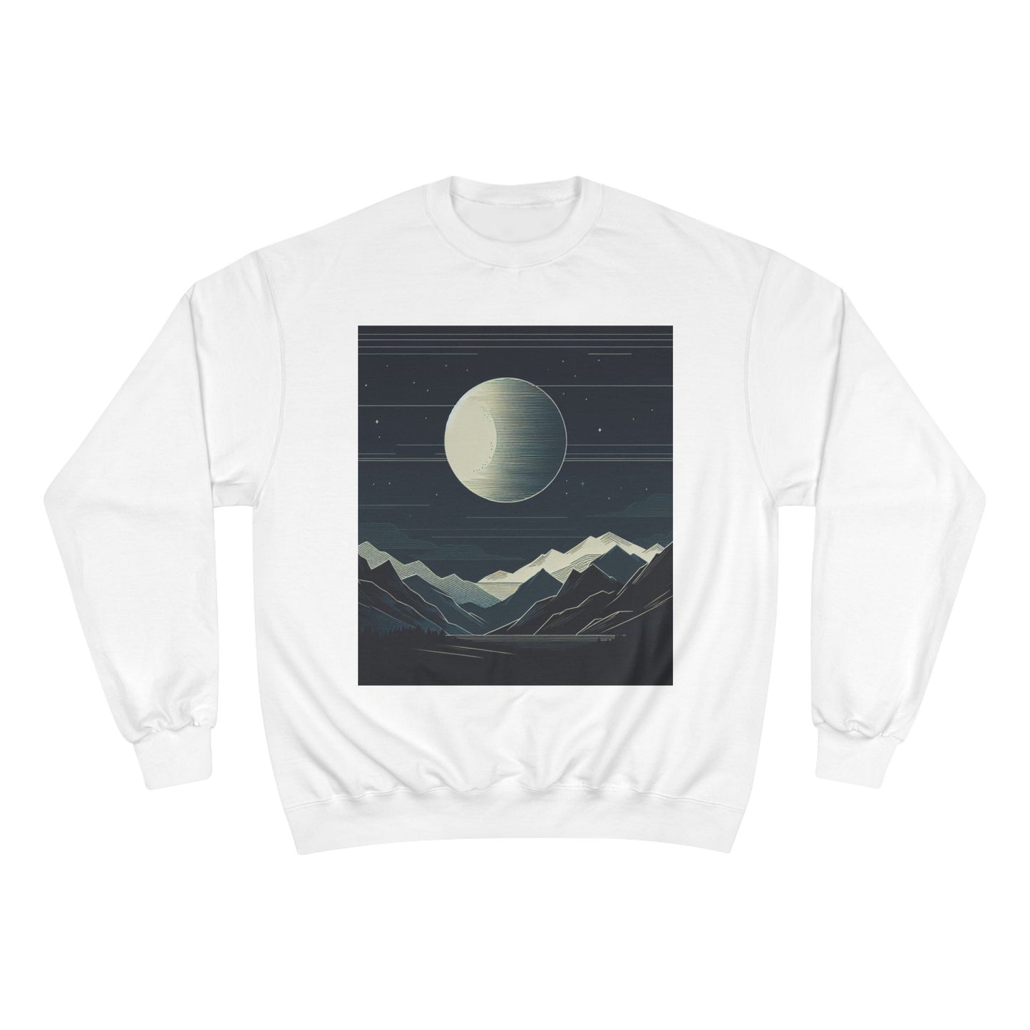 Celestial Mountains Champion Sweatshirt - Cozy Night Sky Design