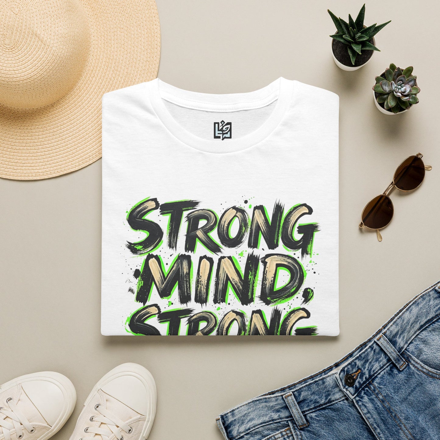 T-Shirt — "Strong Mind, Strong Life" Motivational Graphic Tee