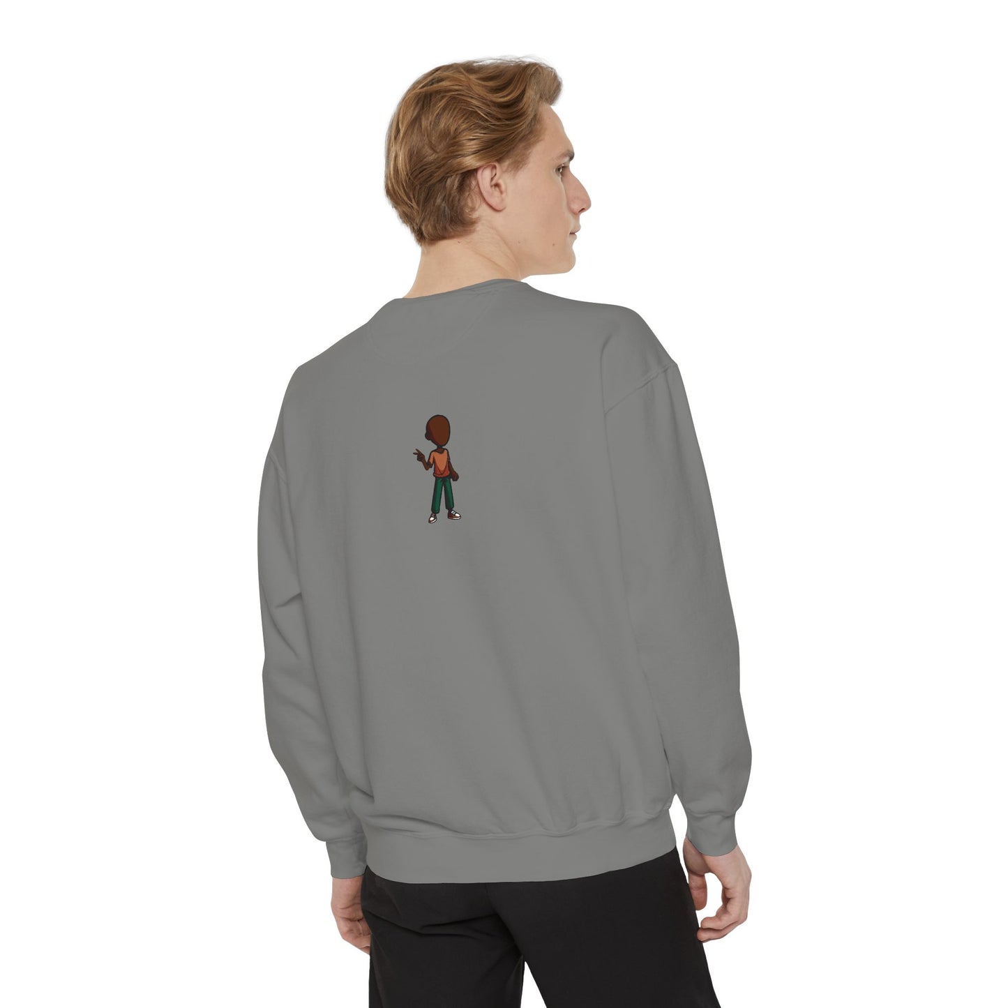 The Unflappable Man Sweatshirt — Retro Badge Graphic Crewneck