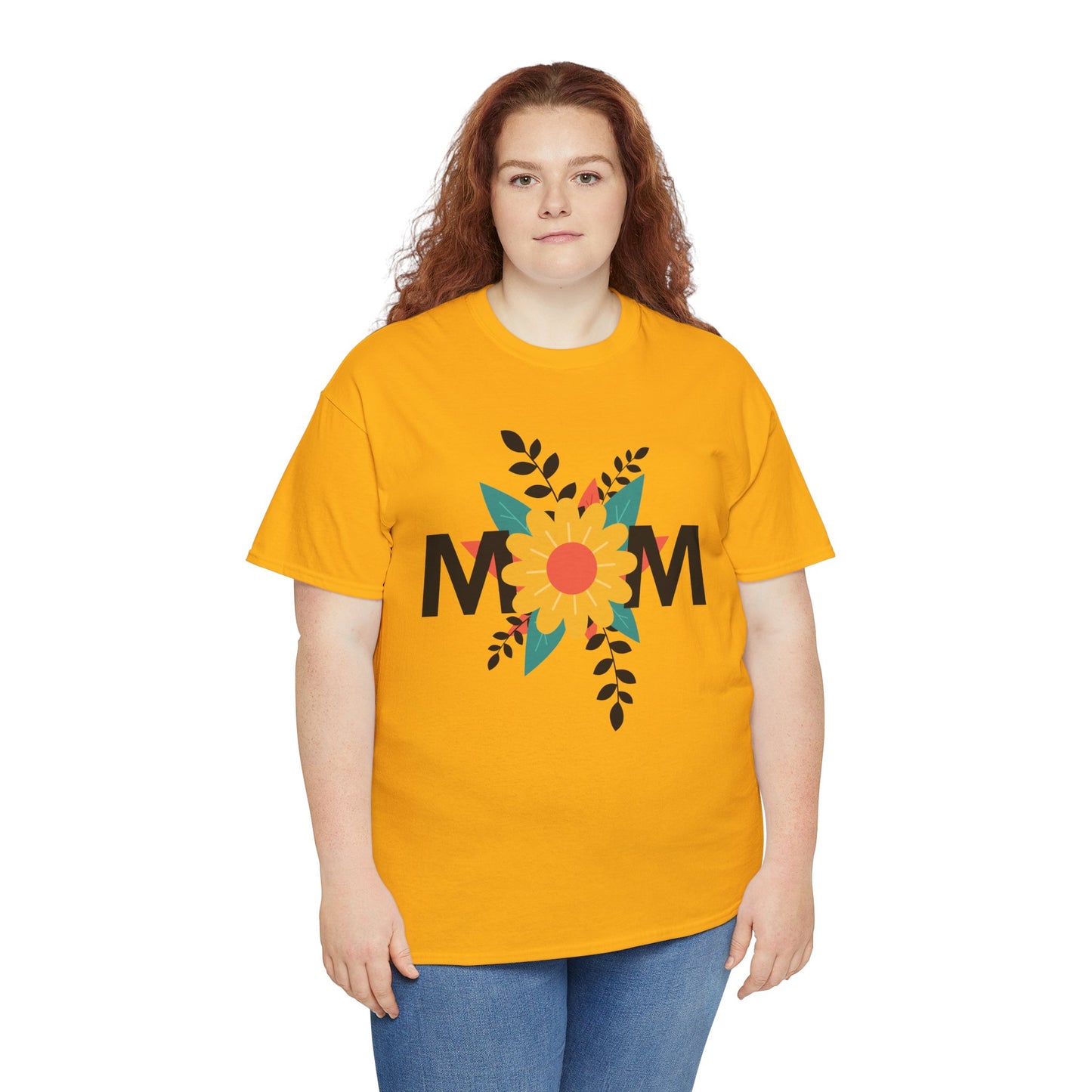 Mom Floral Unisex Heavy Cotton Tee - Perfect Gift for Mother's Day