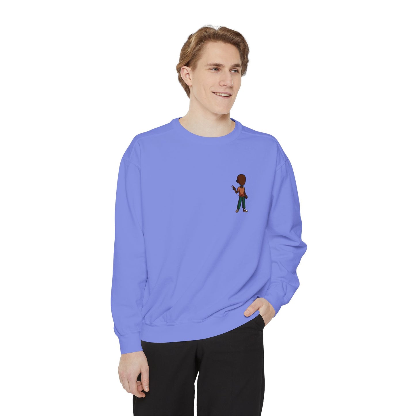 Retro Pixel Boy Graphic Sweatshirt
