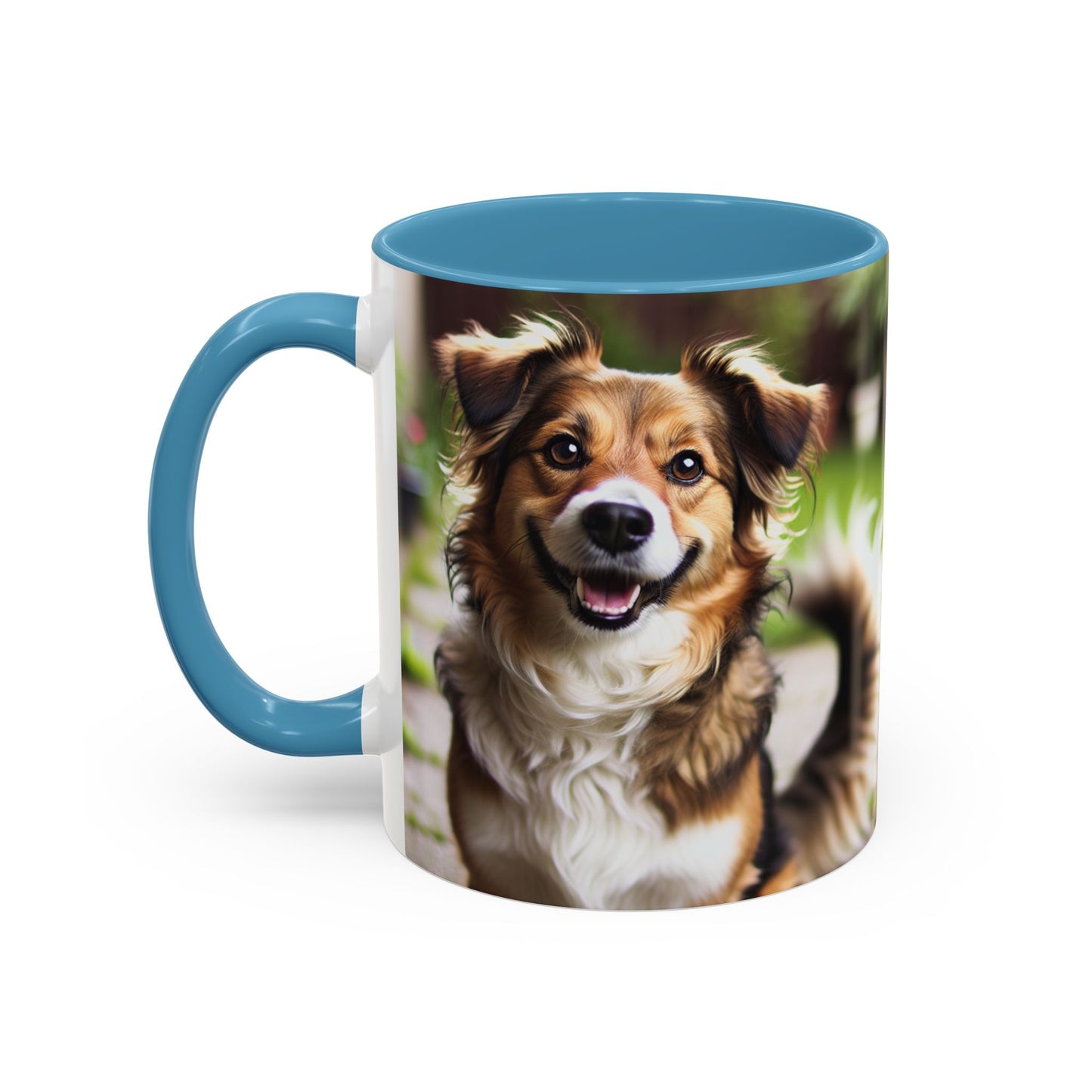 Happy Dog Graphic Accent Coffee Mug | Perfect for Pet Lovers